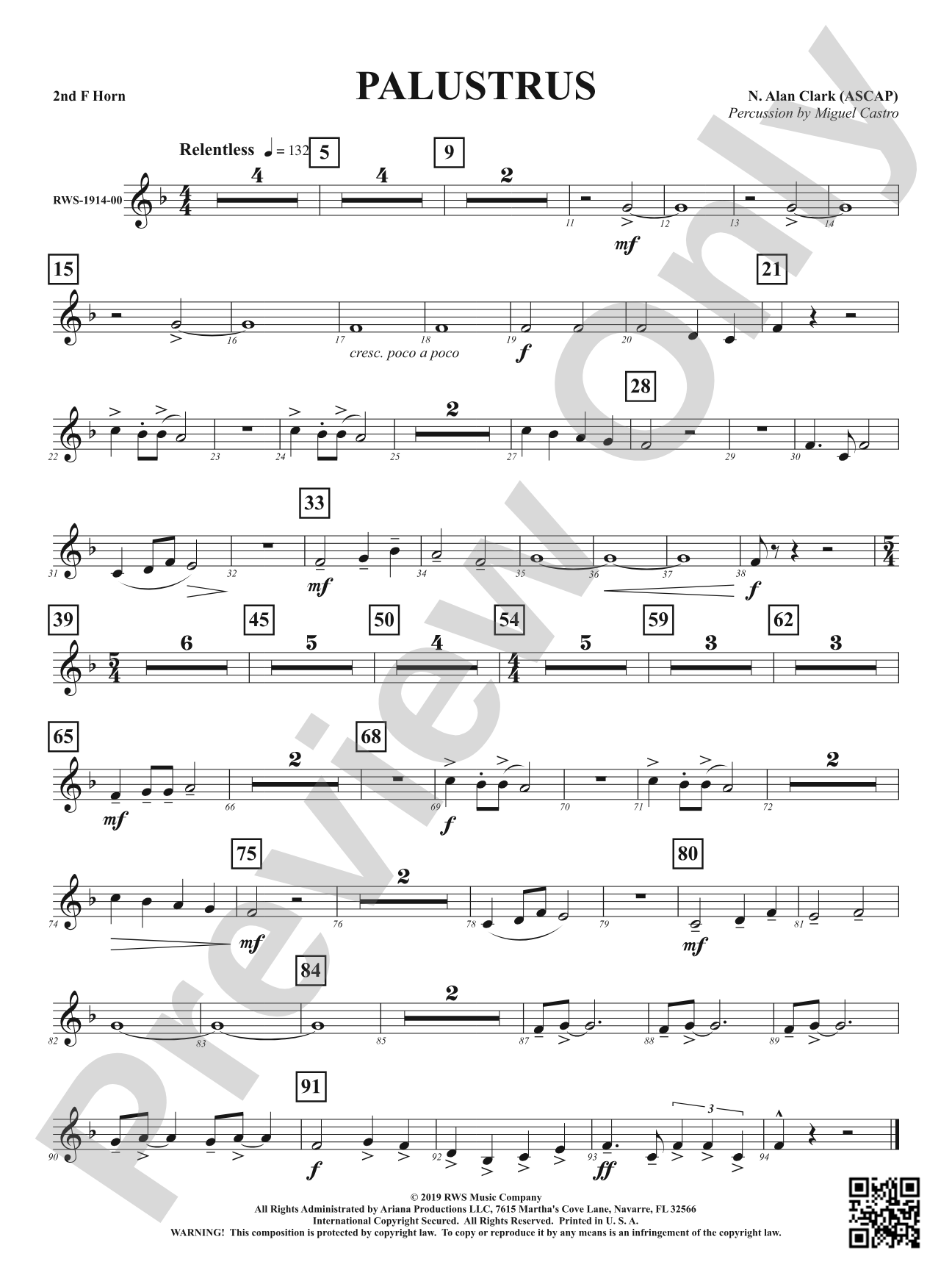 Palustrus: 2nd F Horn