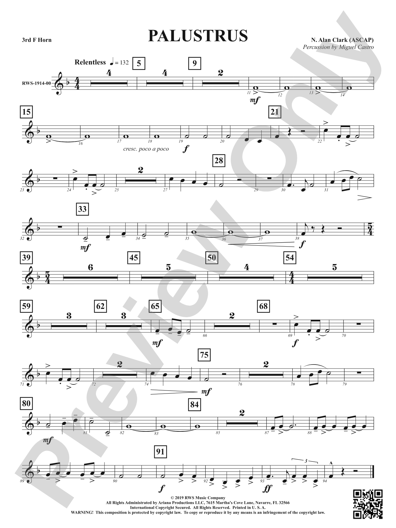 Palustrus: 3rd F Horn