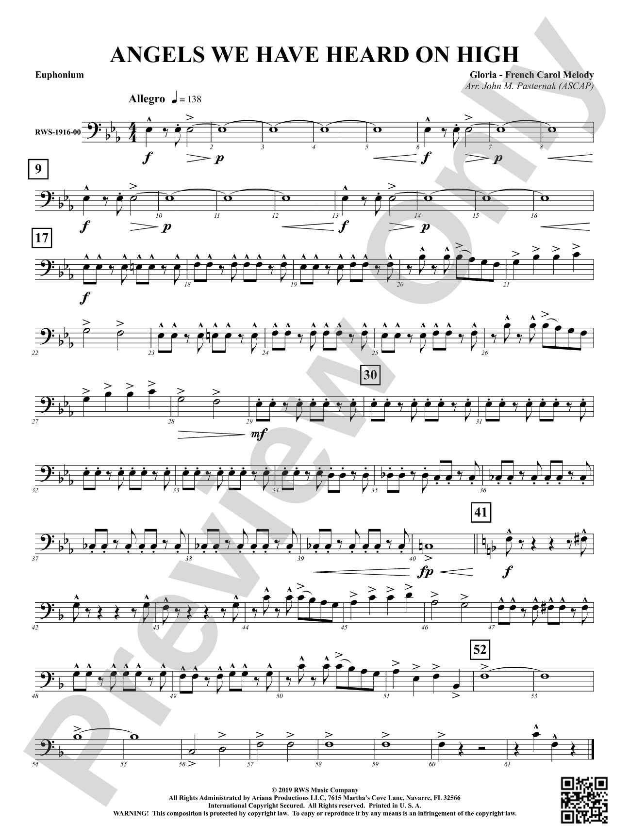 Angels We Have Heard On High: Baritone B.C.