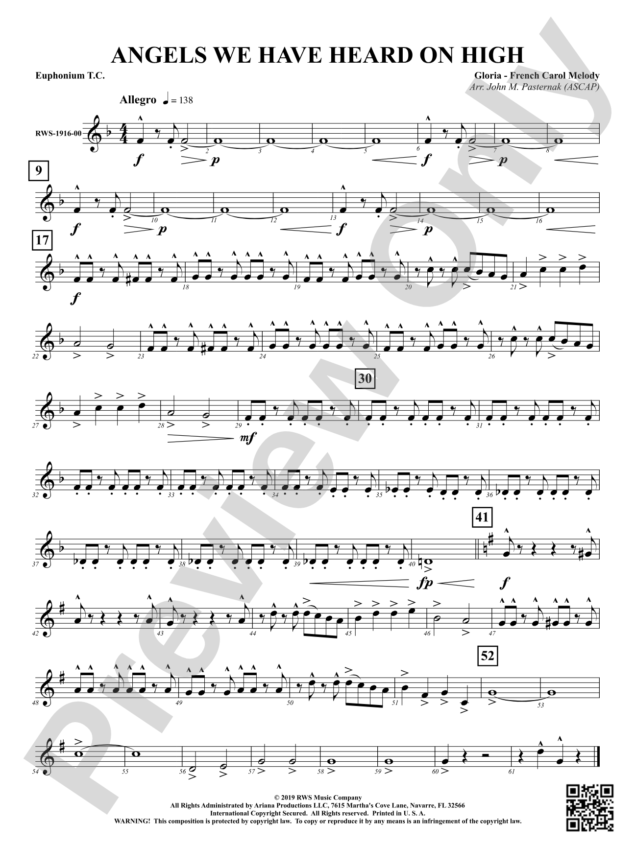 Angels We Have Heard On High: Baritone T.C.