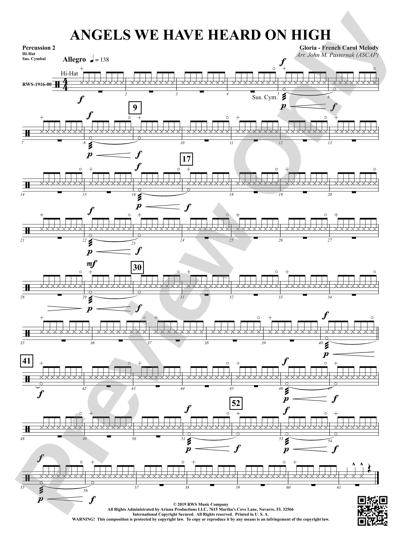 Angels We Have Heard On High: 2nd Percussion