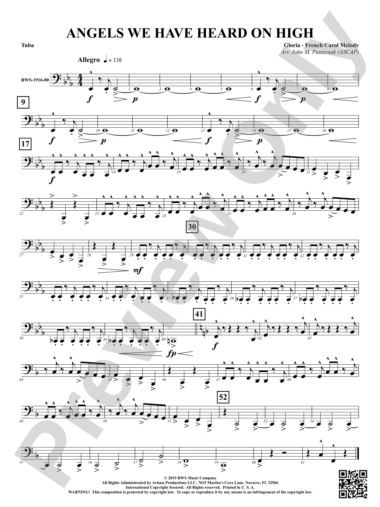 Angels We Have Heard On High: Tuba