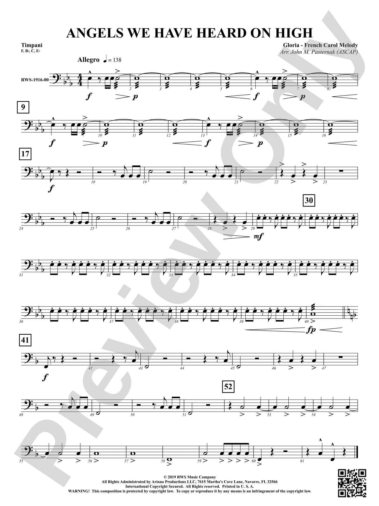 Angels We Have Heard On High: Timpani