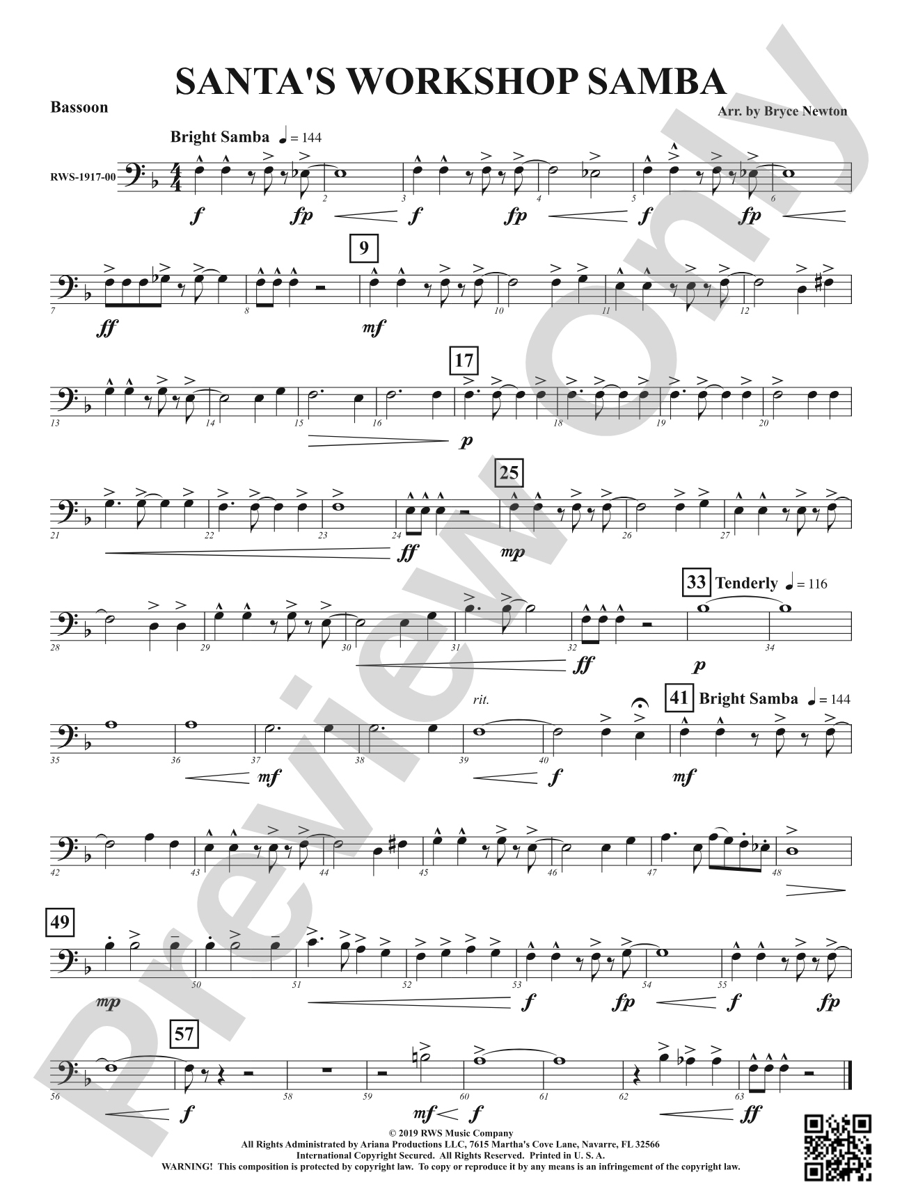 Santa's Workshop Samba: Bassoon