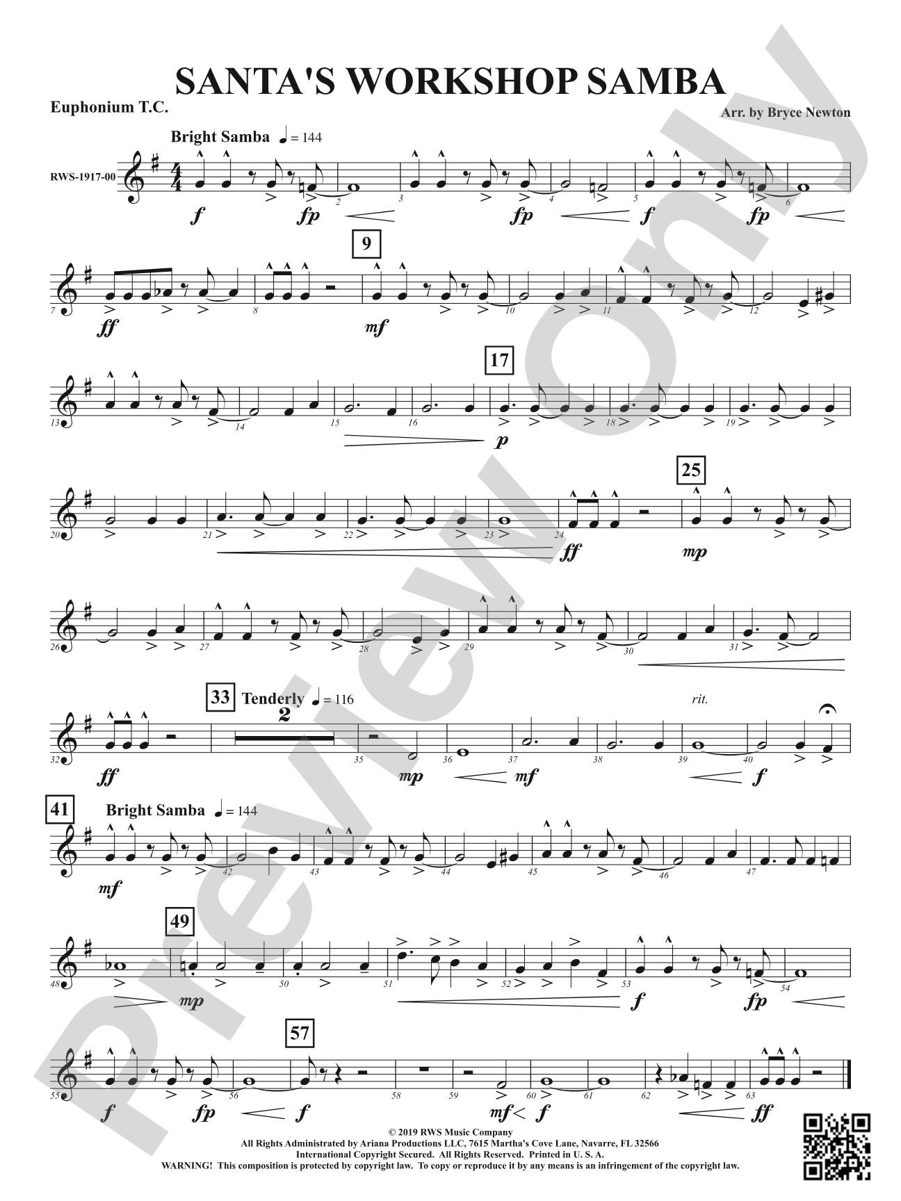 Santa's Workshop Samba: Baritone T.C.
