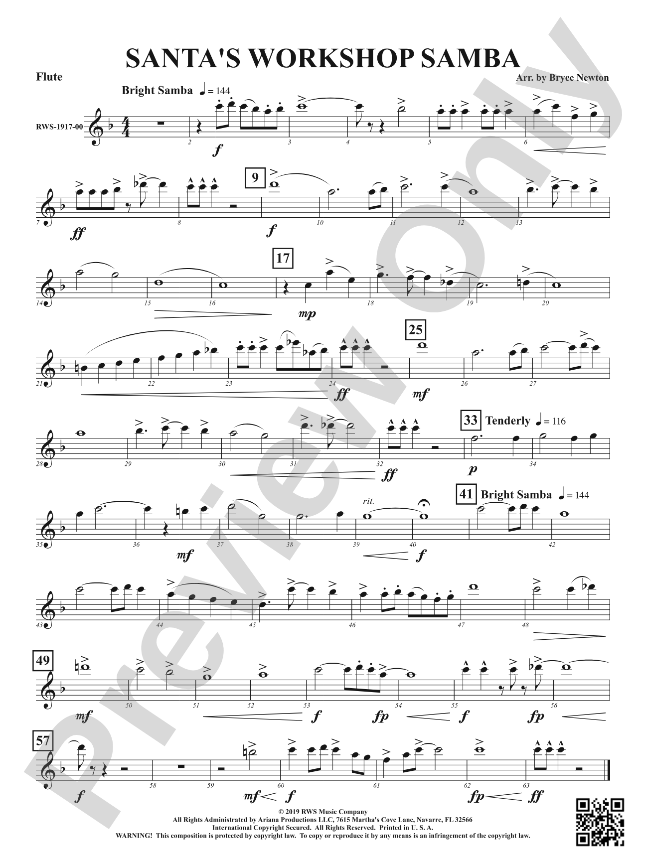 Santa's Workshop Samba: 1st Flute