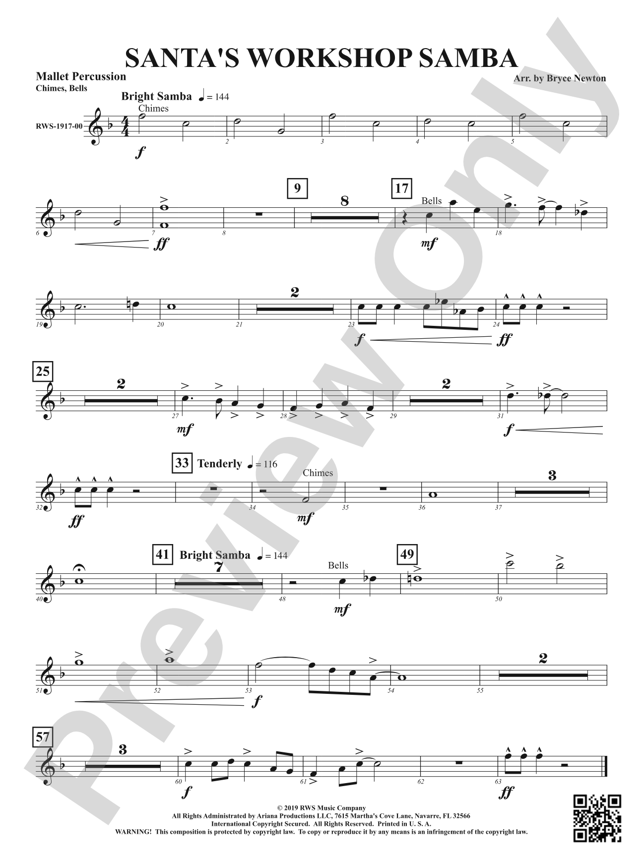 Santa's Workshop Samba: 1st Mallet Percussion