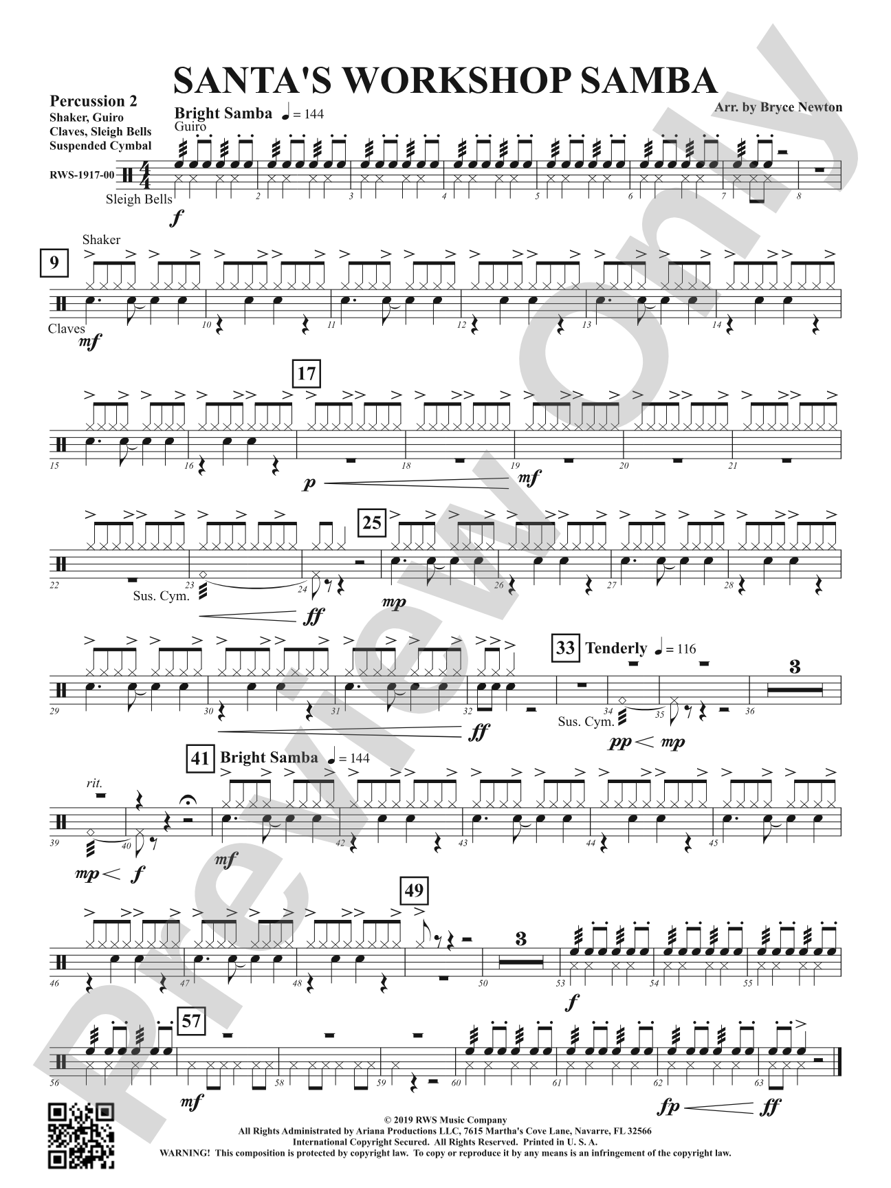 Santa's Workshop Samba: 2nd Percussion