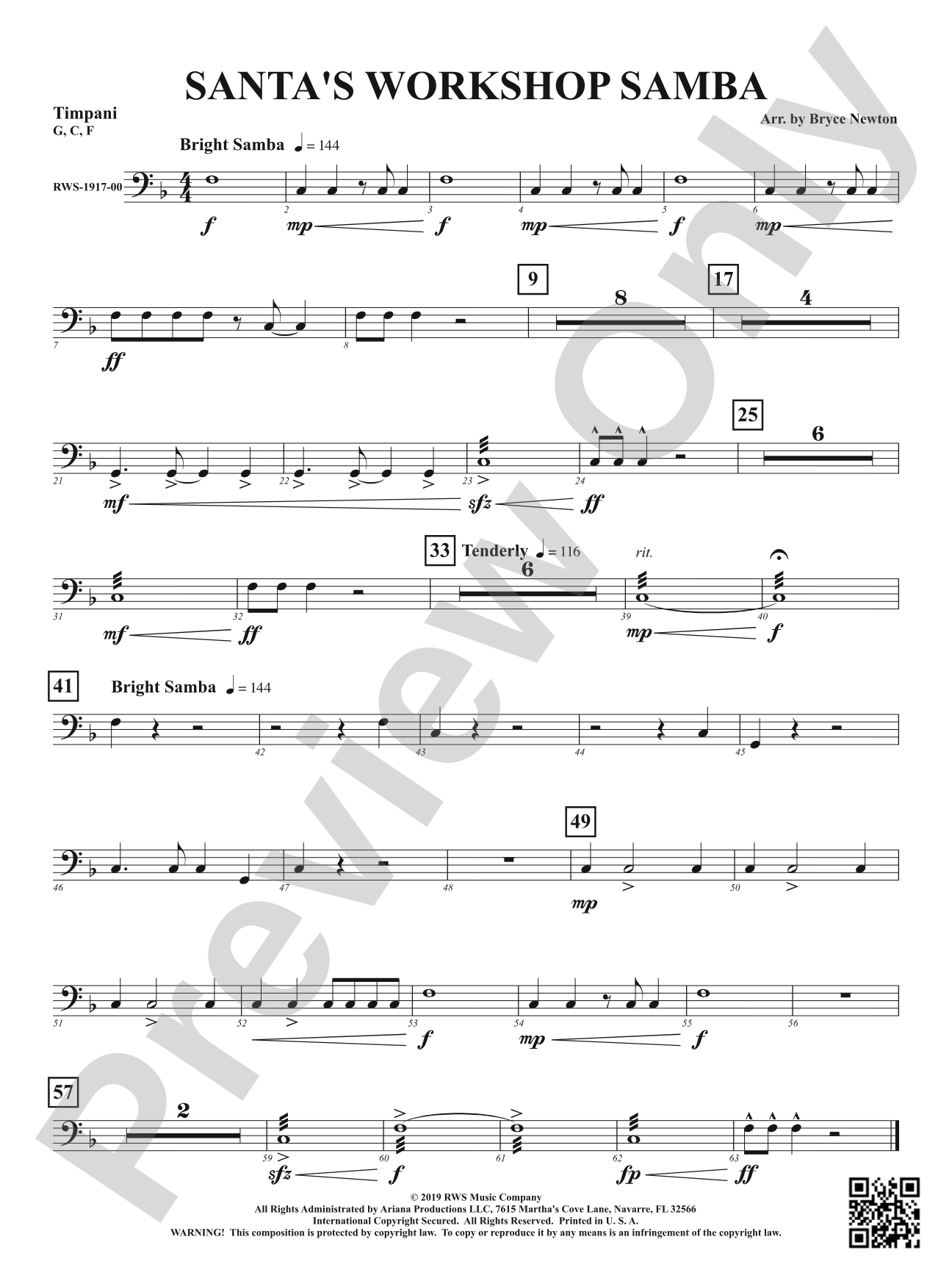 Santa's Workshop Samba: Timpani