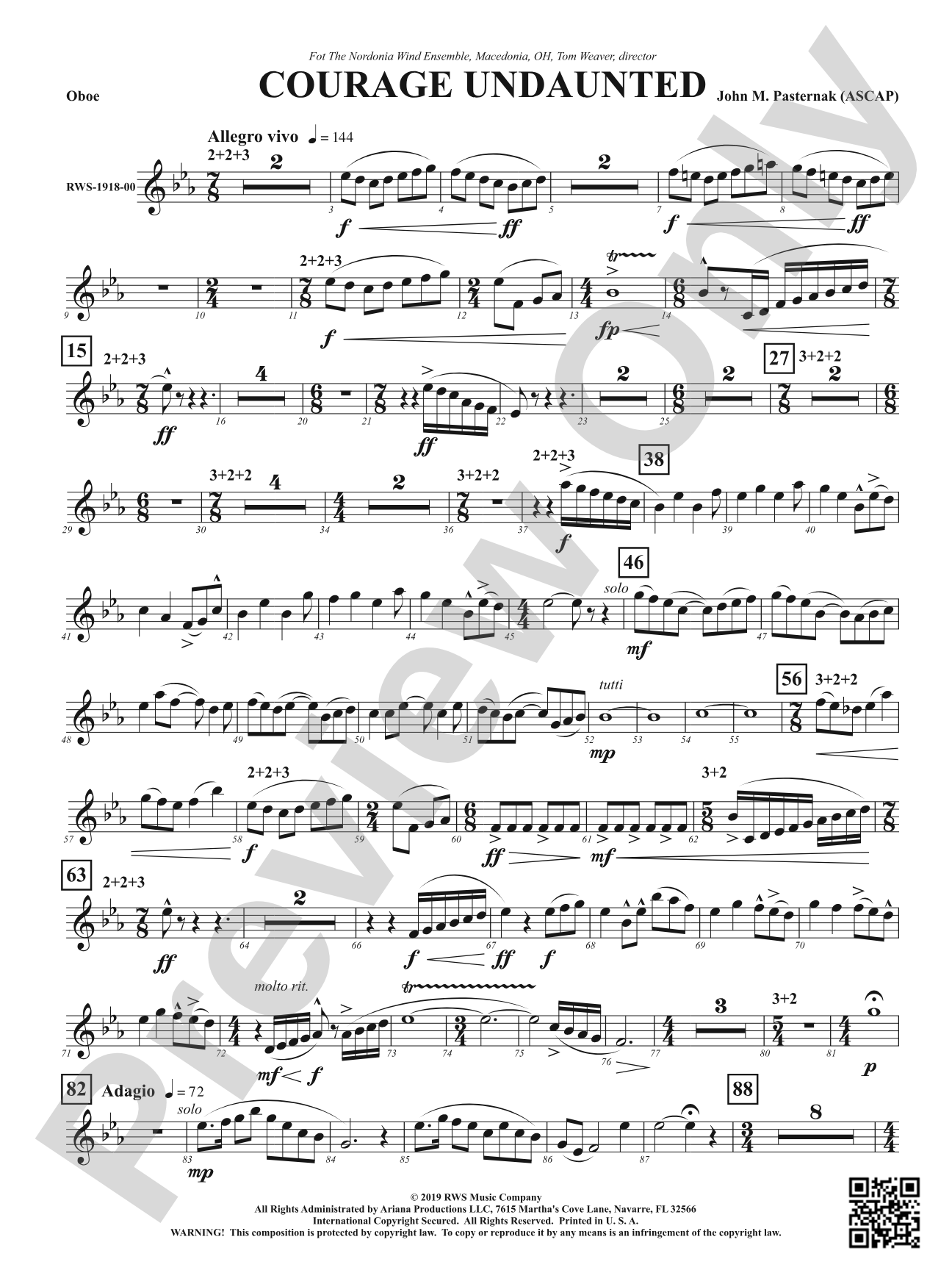 Courage Undaunted: Oboe