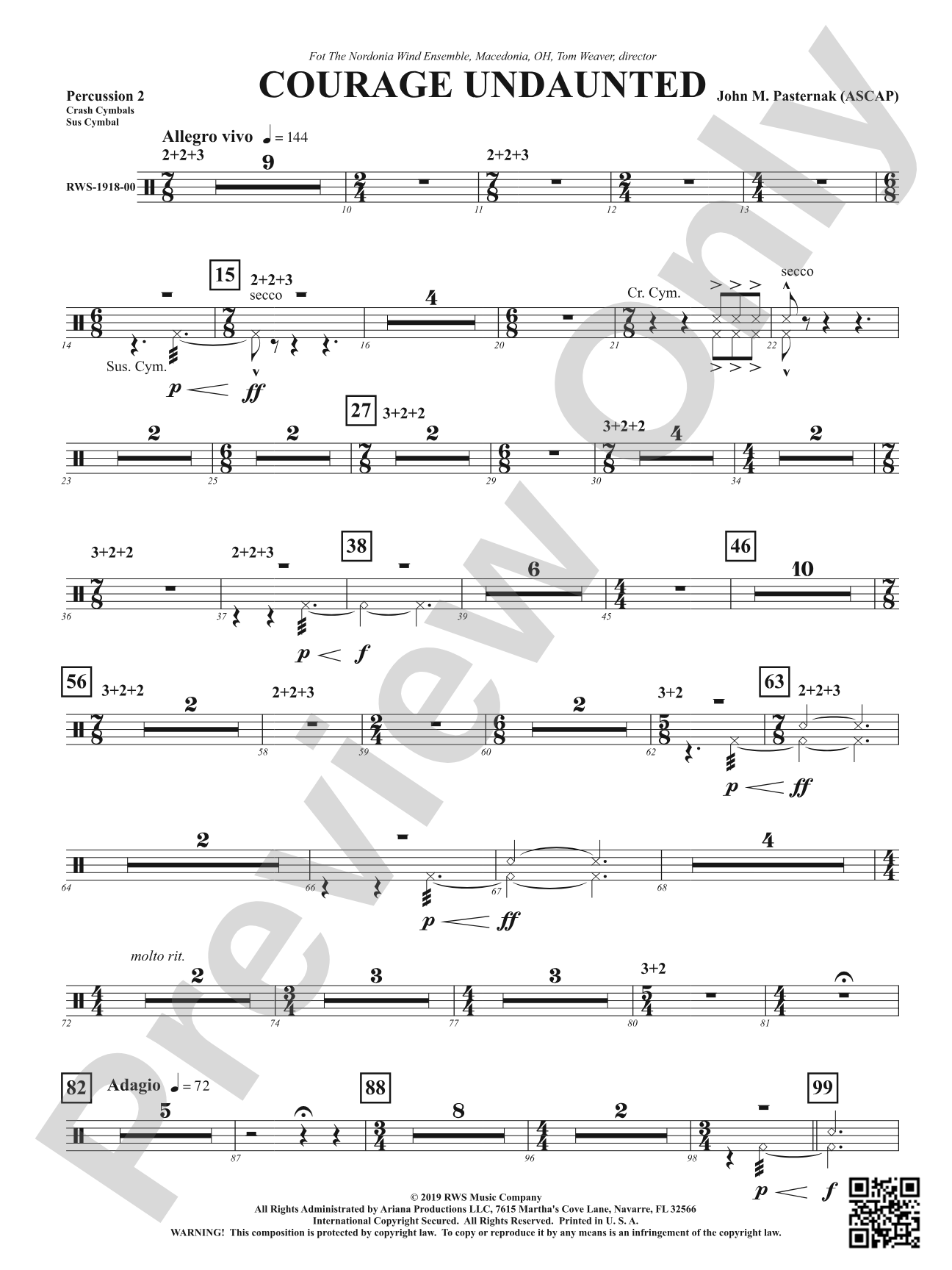 Courage Undaunted: 2nd Percussion