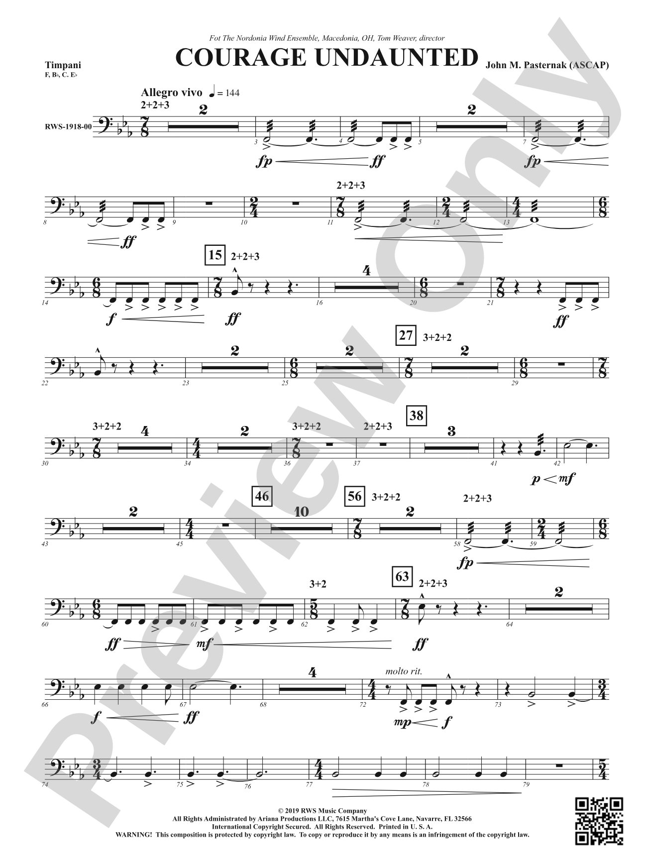 Courage Undaunted: Timpani