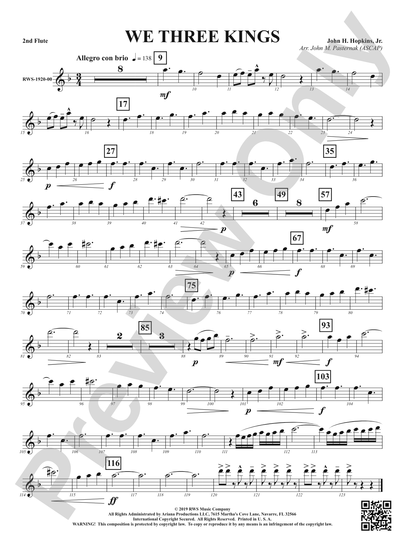 We Three Kings: 2nd Flute