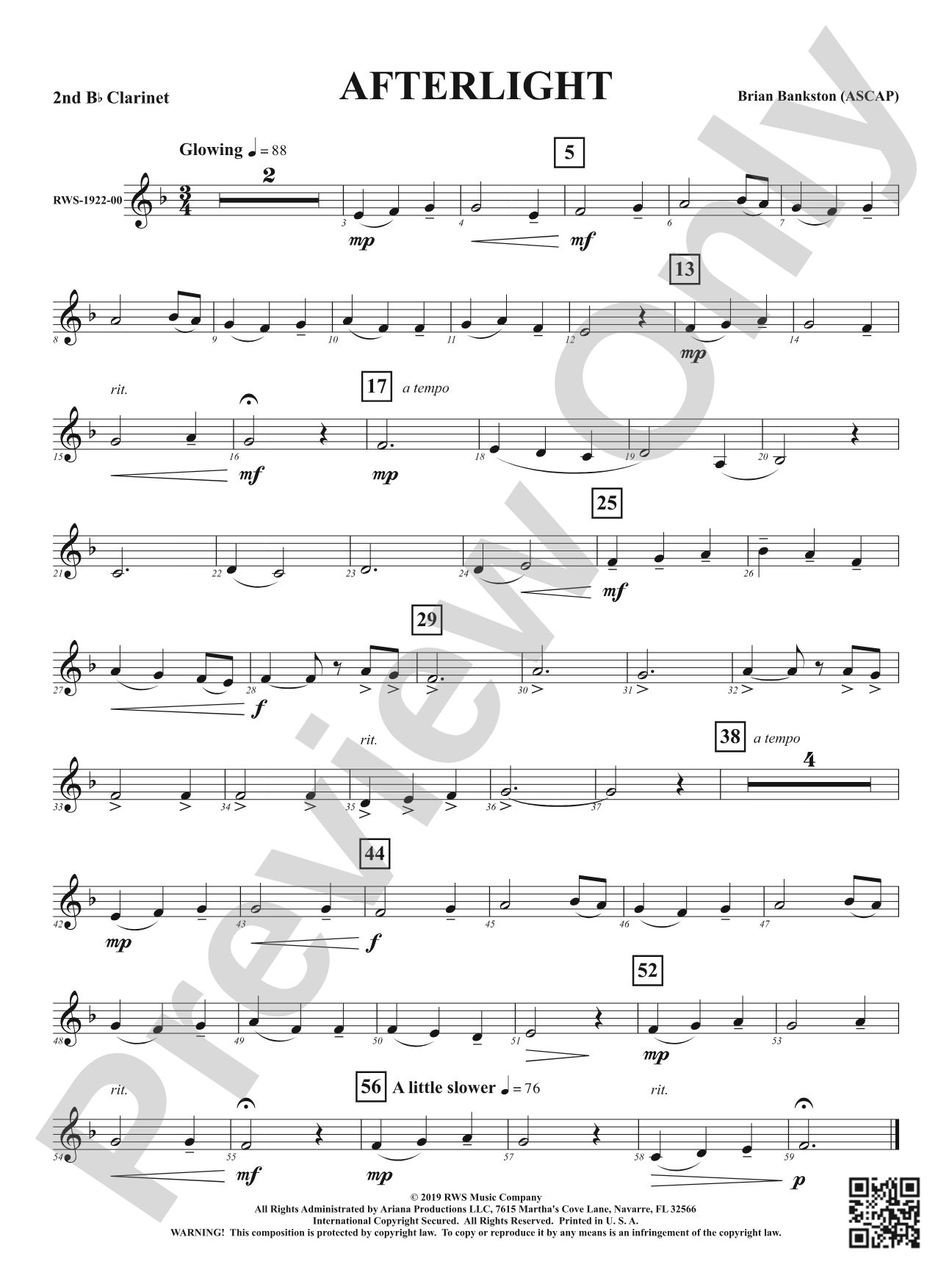 Afterlight: 2nd B-flat Clarinet