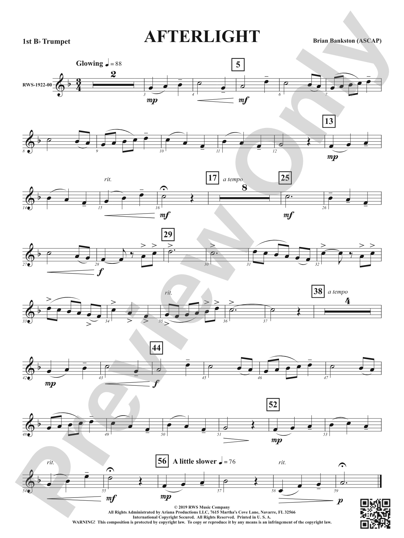 Afterlight: 1st B-flat Trumpet