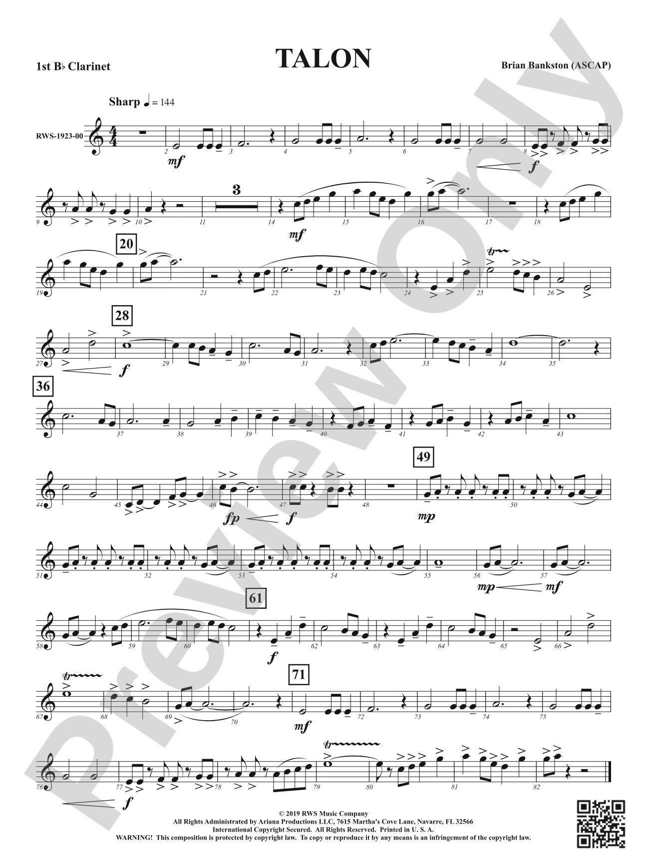 Talon: 1st B-flat Clarinet