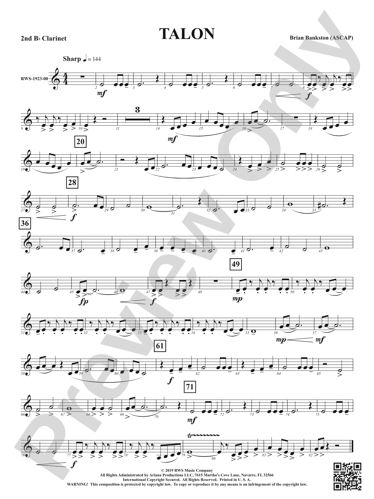 Talon: 2nd B-flat Clarinet