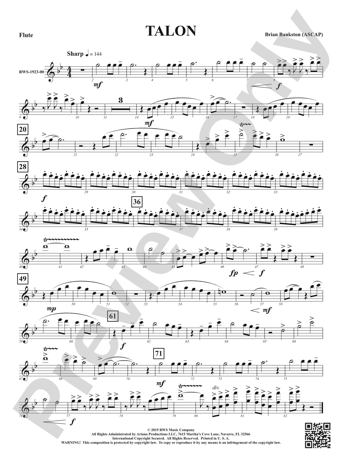 Talon: 1st Flute