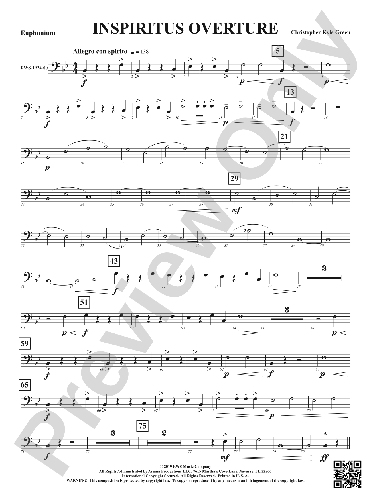 Inspiritus Overture: Baritone B.C.