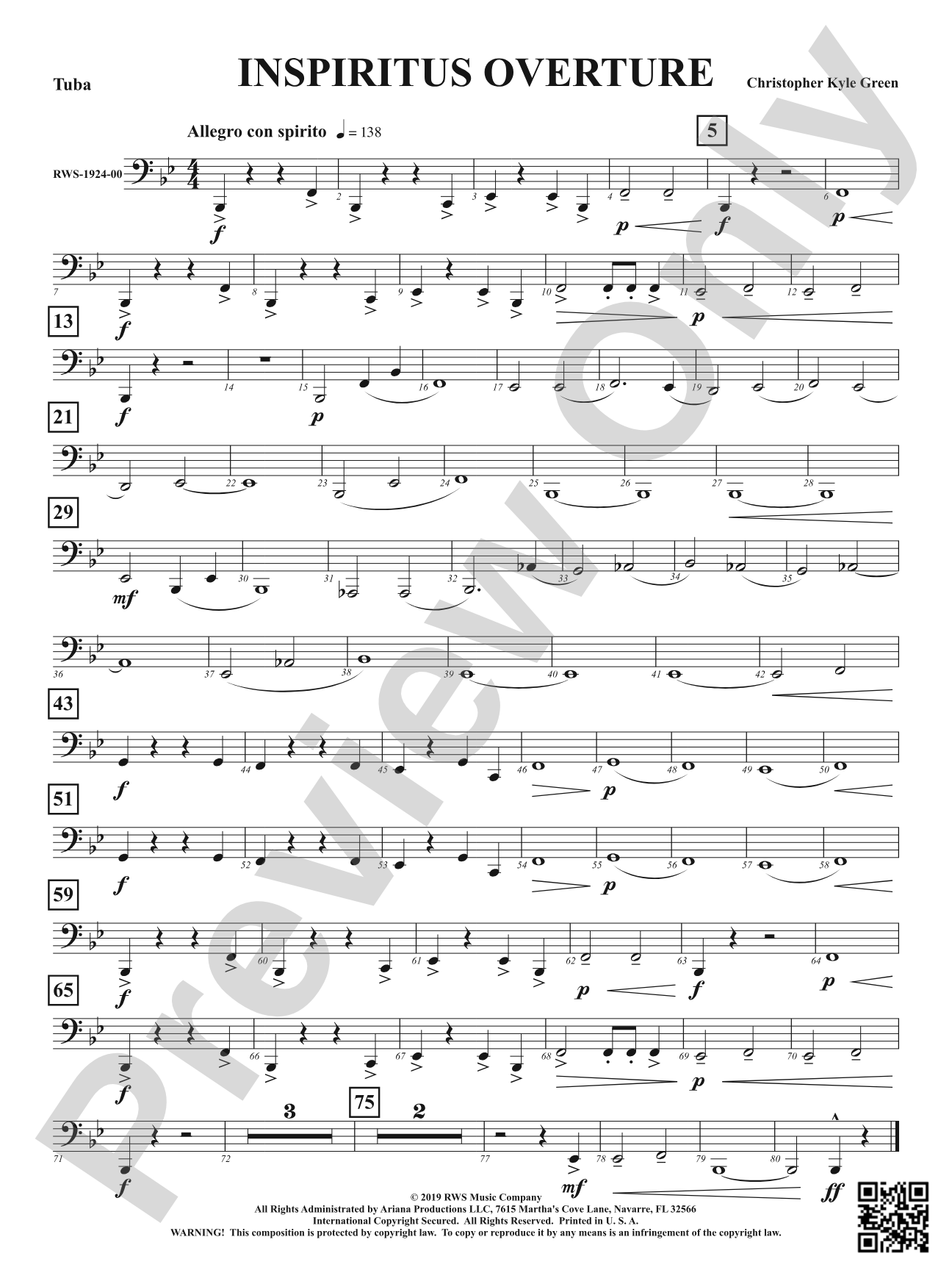 Inspiritus Overture: Tuba
