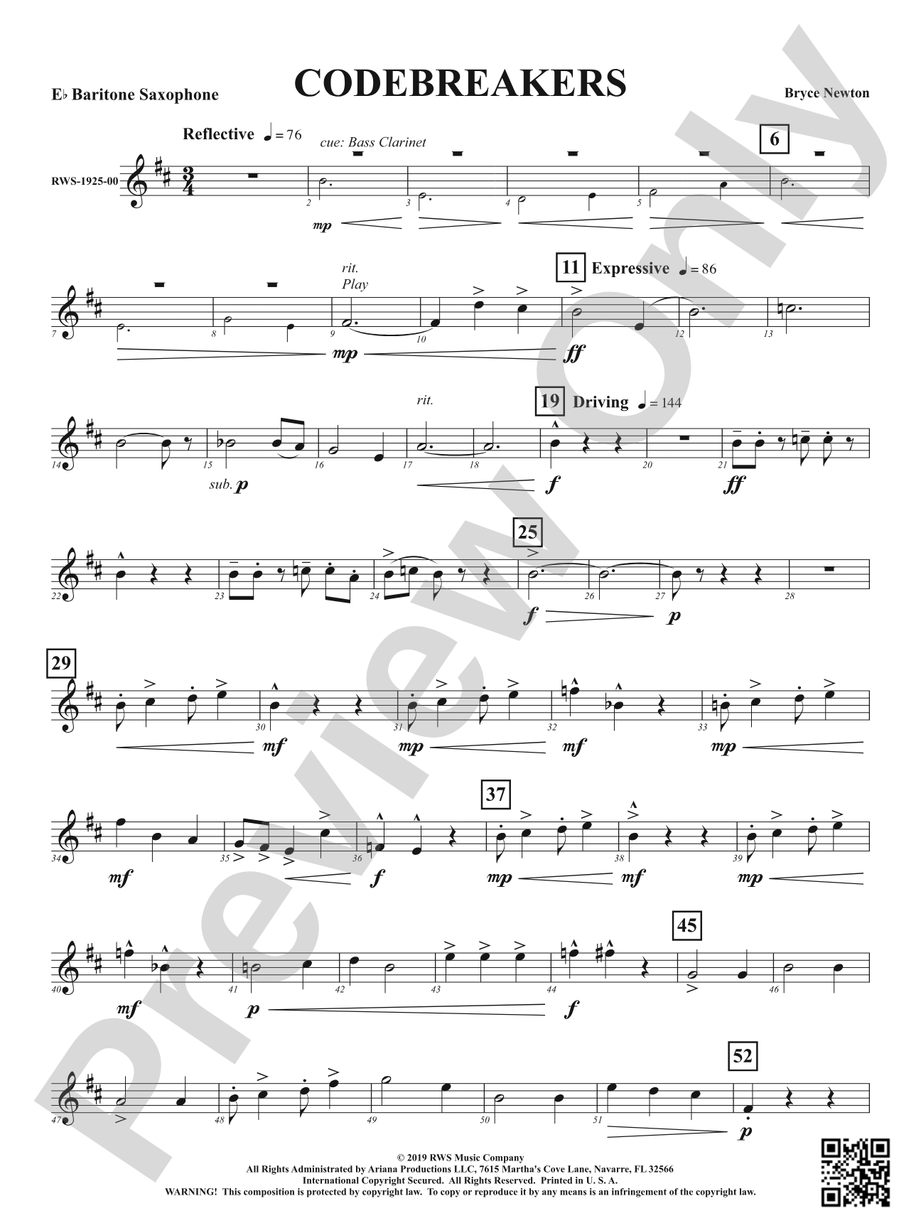 Codebreakers: E-flat Baritone Saxophone