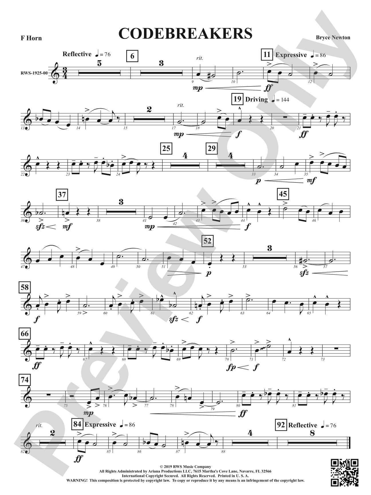 Codebreakers: 1st F Horn