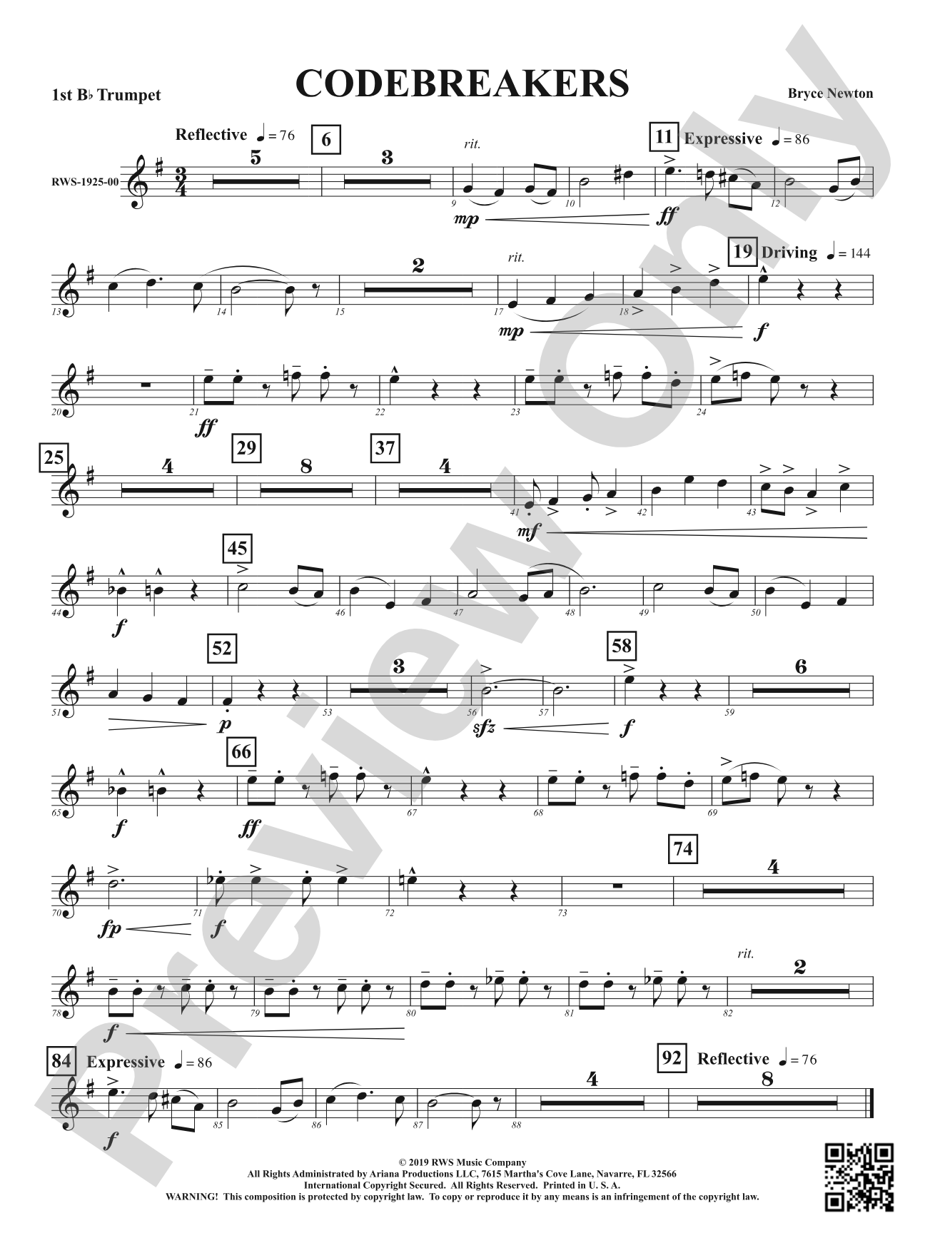 Codebreakers: 1st B-flat Trumpet