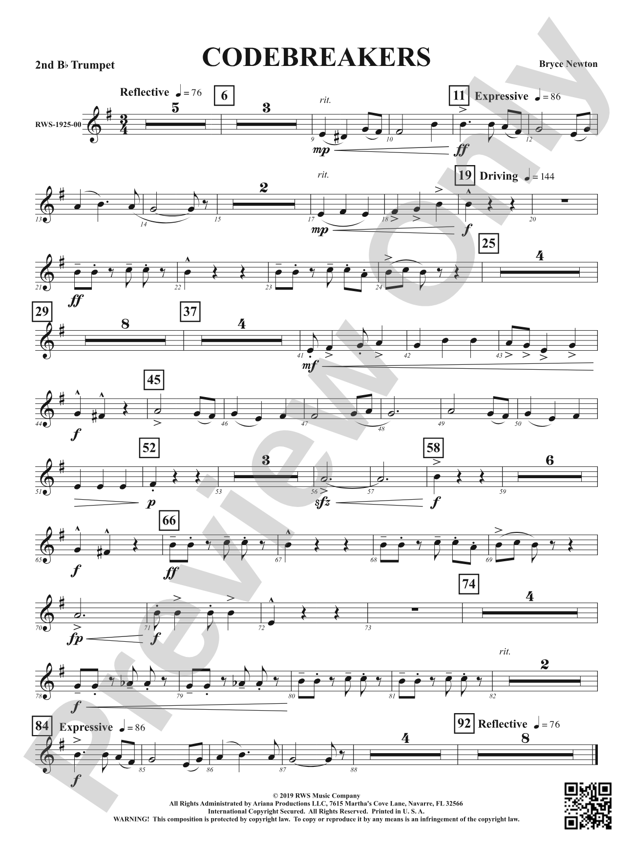 Codebreakers: 2nd B-flat Trumpet