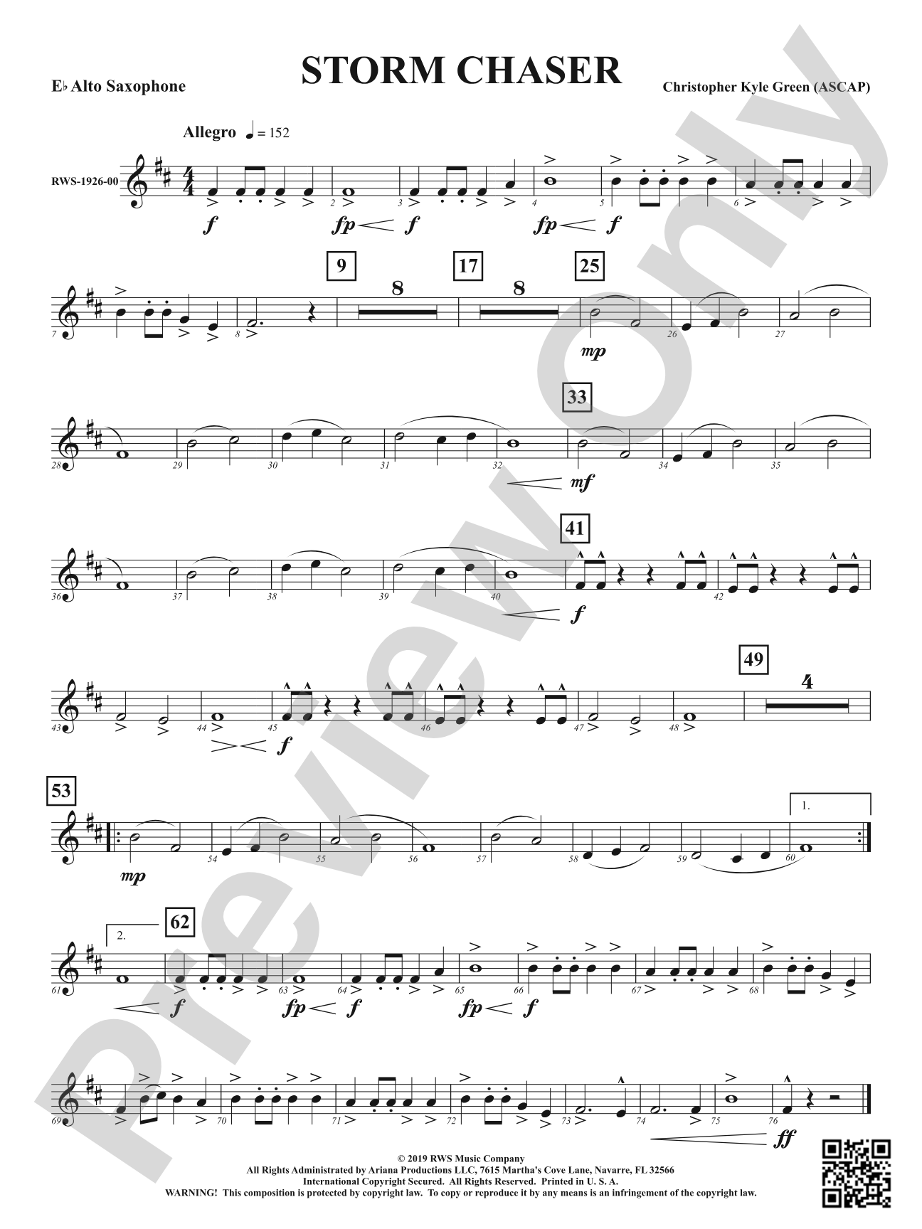 Storm Chaser: 1st E-flat Alto Saxophone