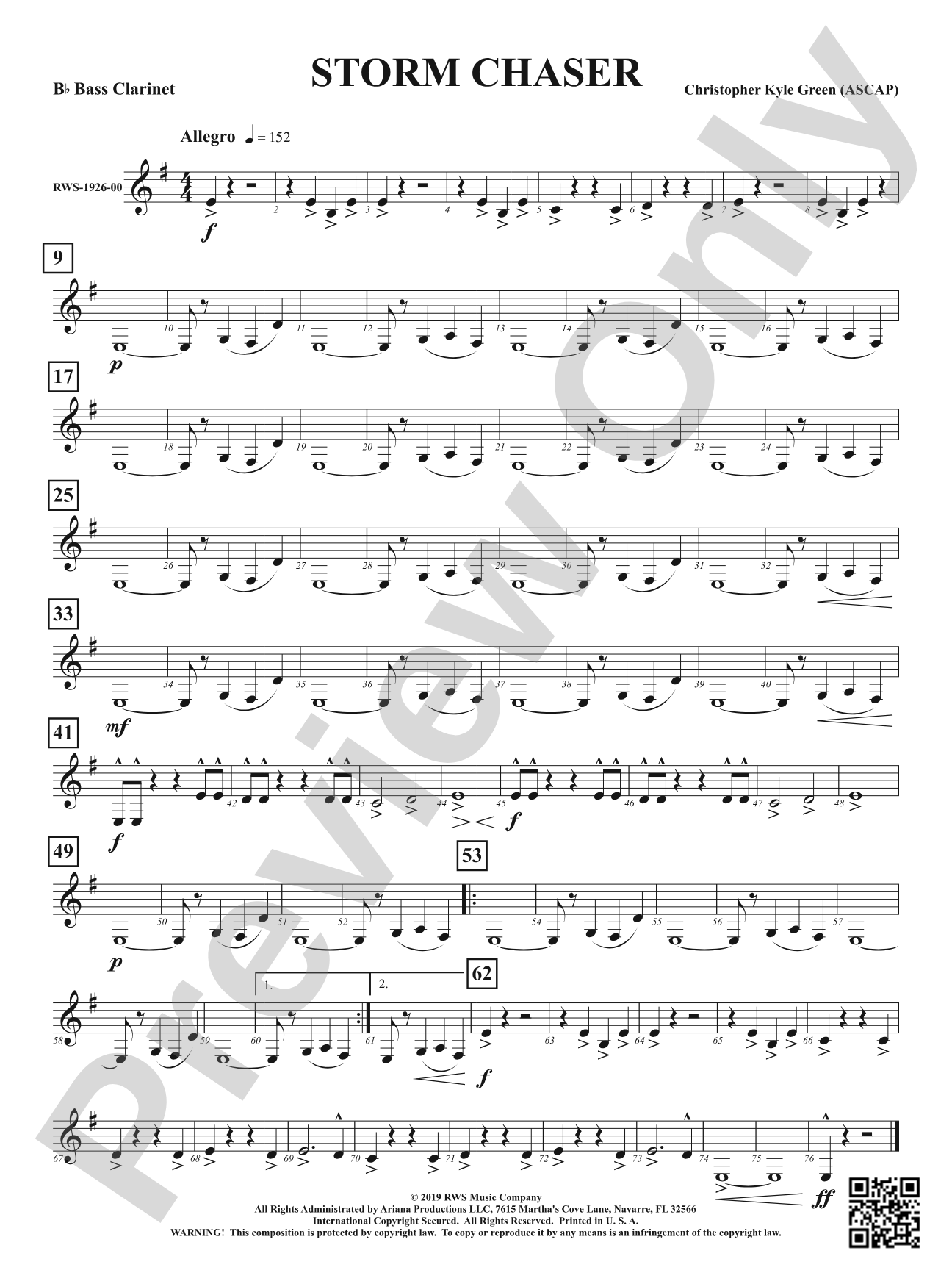 Storm Chaser: B-flat Bass Clarinet