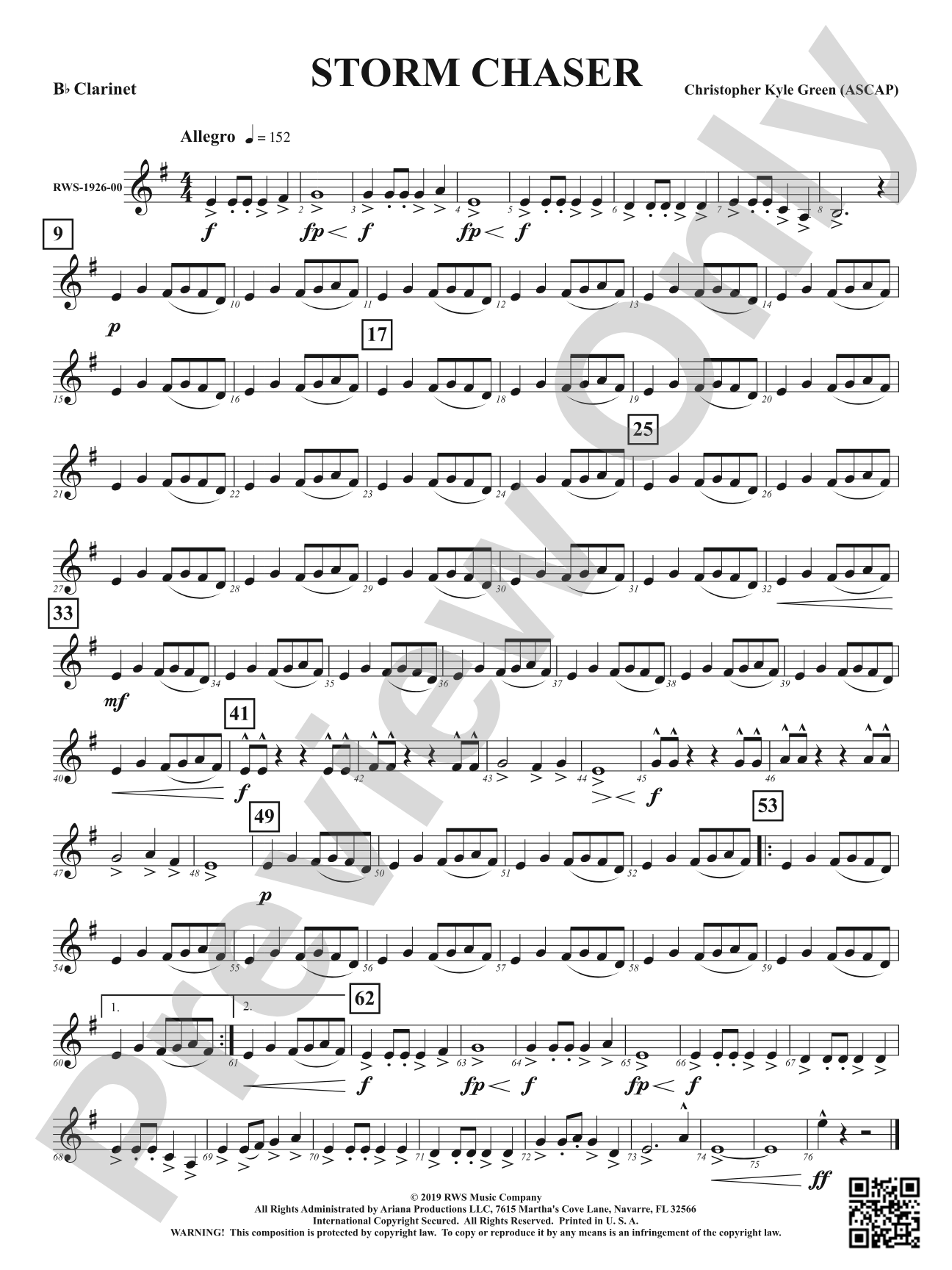 Storm Chaser: 1st B-flat Clarinet