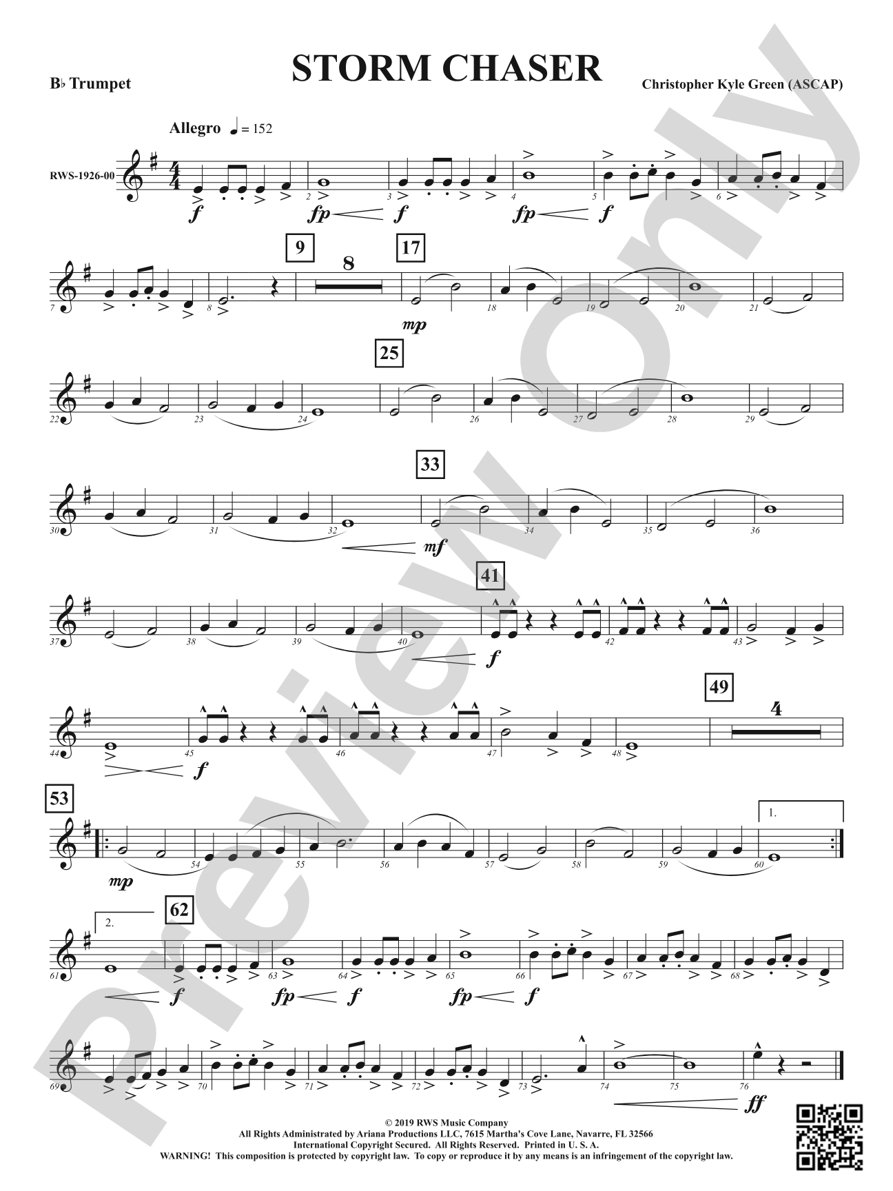 Storm Chaser: 1st B-flat Trumpet
