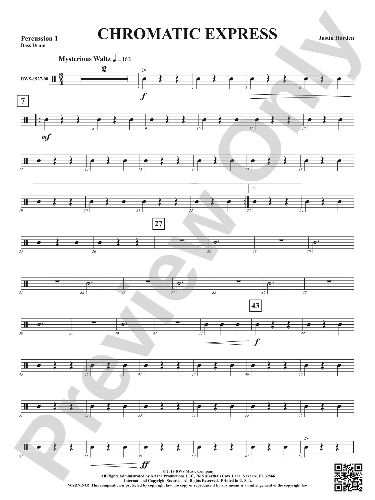 Chromatic Express: 1st Percussion