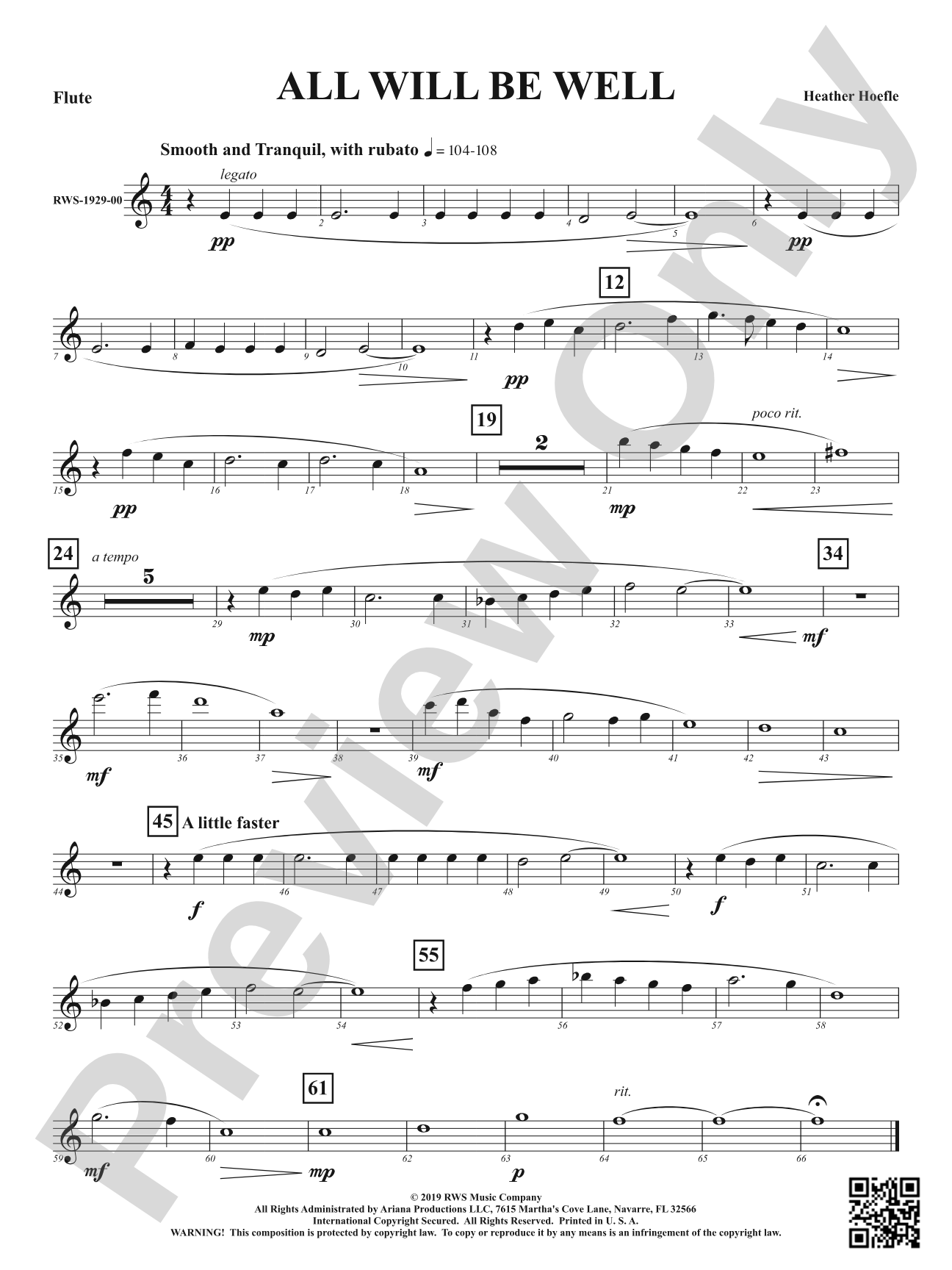 All Will Be Well: 1st Flute