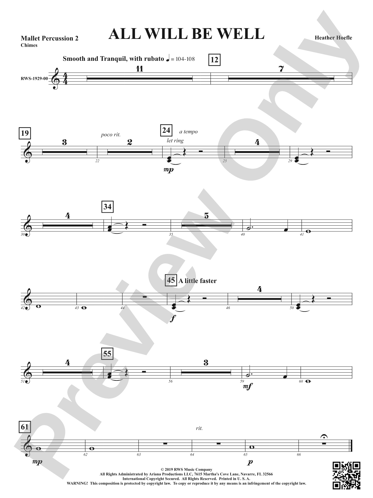 All Will Be Well: 2nd Mallet Percussion