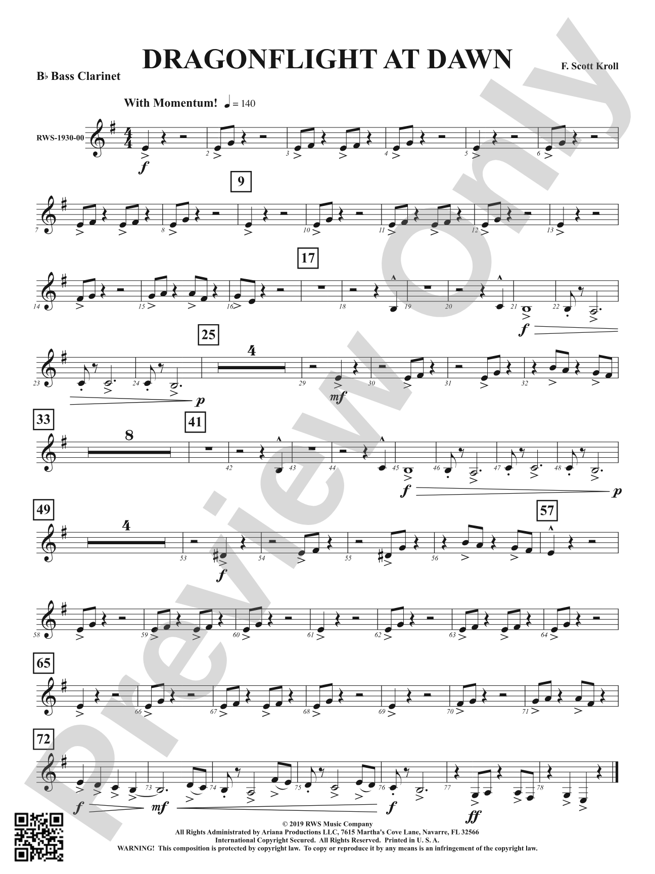 Dragonflight at Dawn: B-flat Bass Clarinet