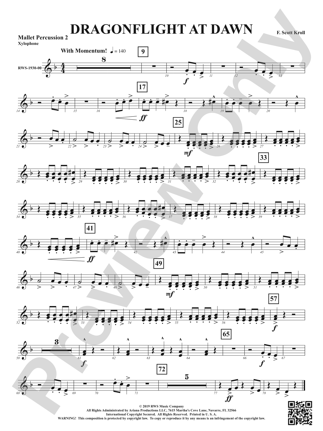 Dragonflight at Dawn: 2nd Mallet Percussion