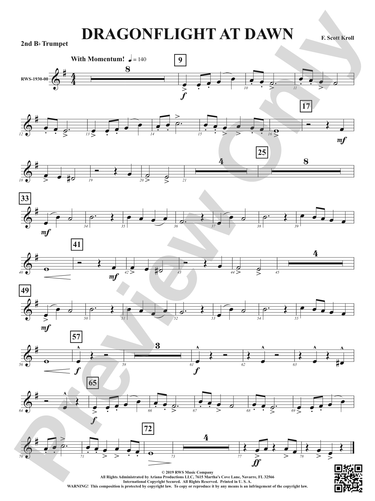 Dragonflight at Dawn: 2nd B-flat Trumpet