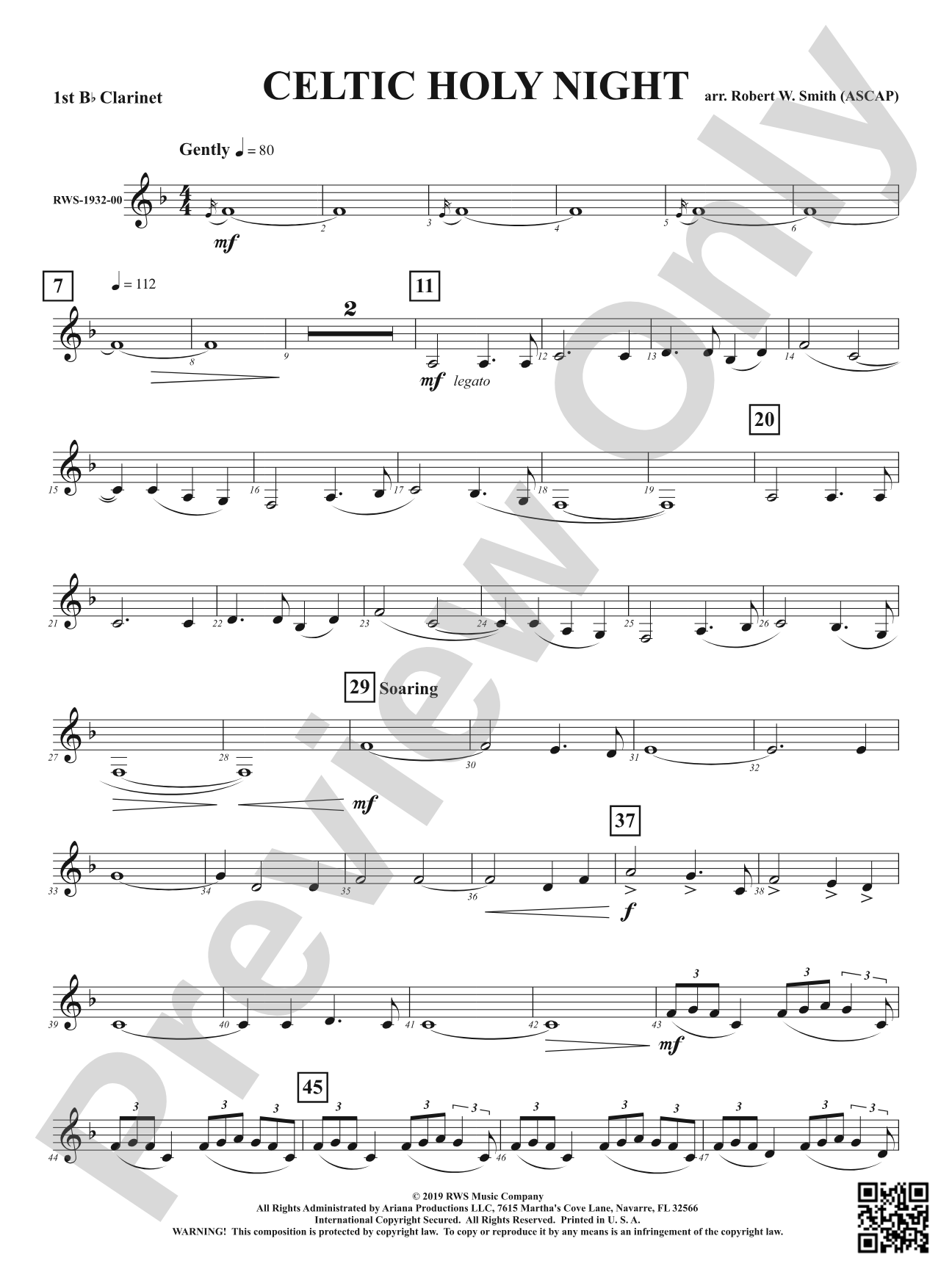 Celtic Holy Night: 1st B-flat Clarinet