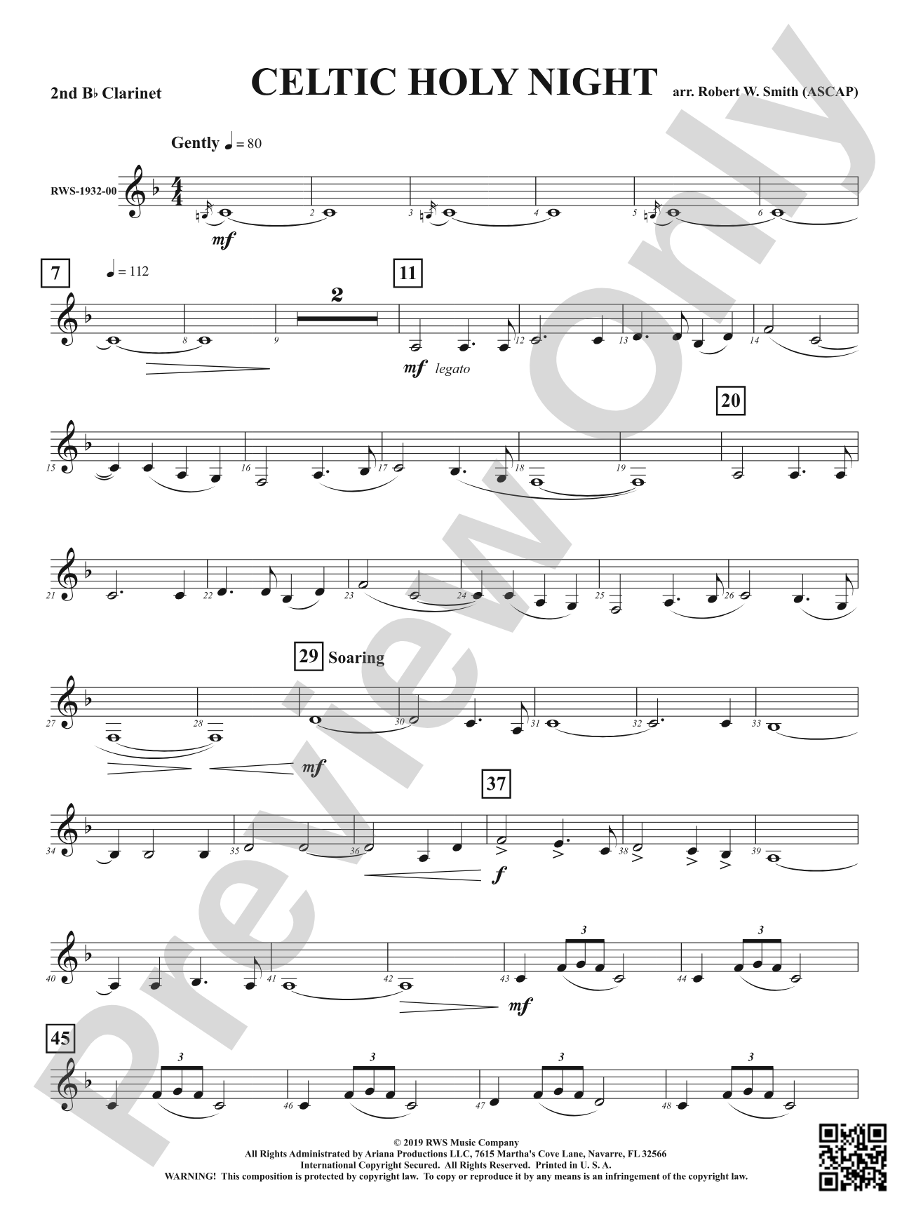 Celtic Holy Night: 2nd B-flat Clarinet