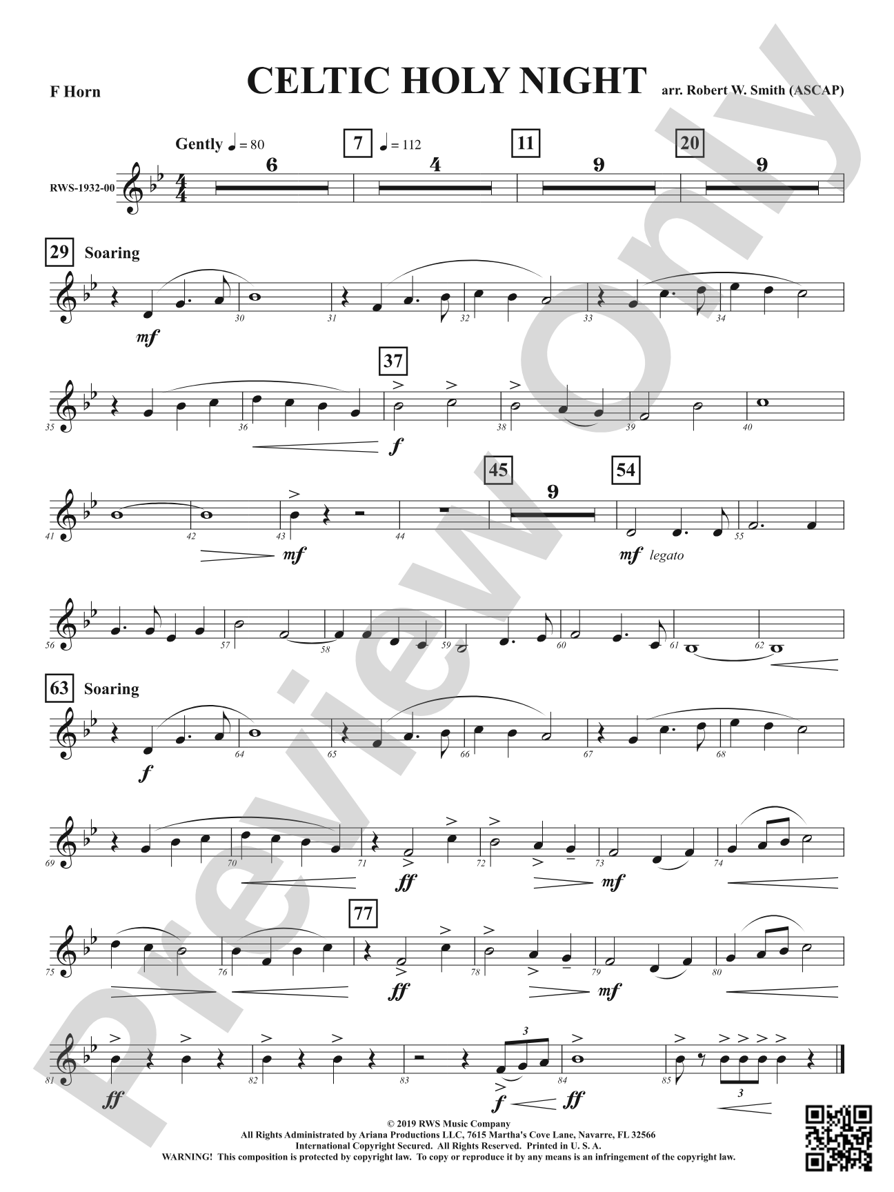 Celtic Holy Night: 1st F Horn