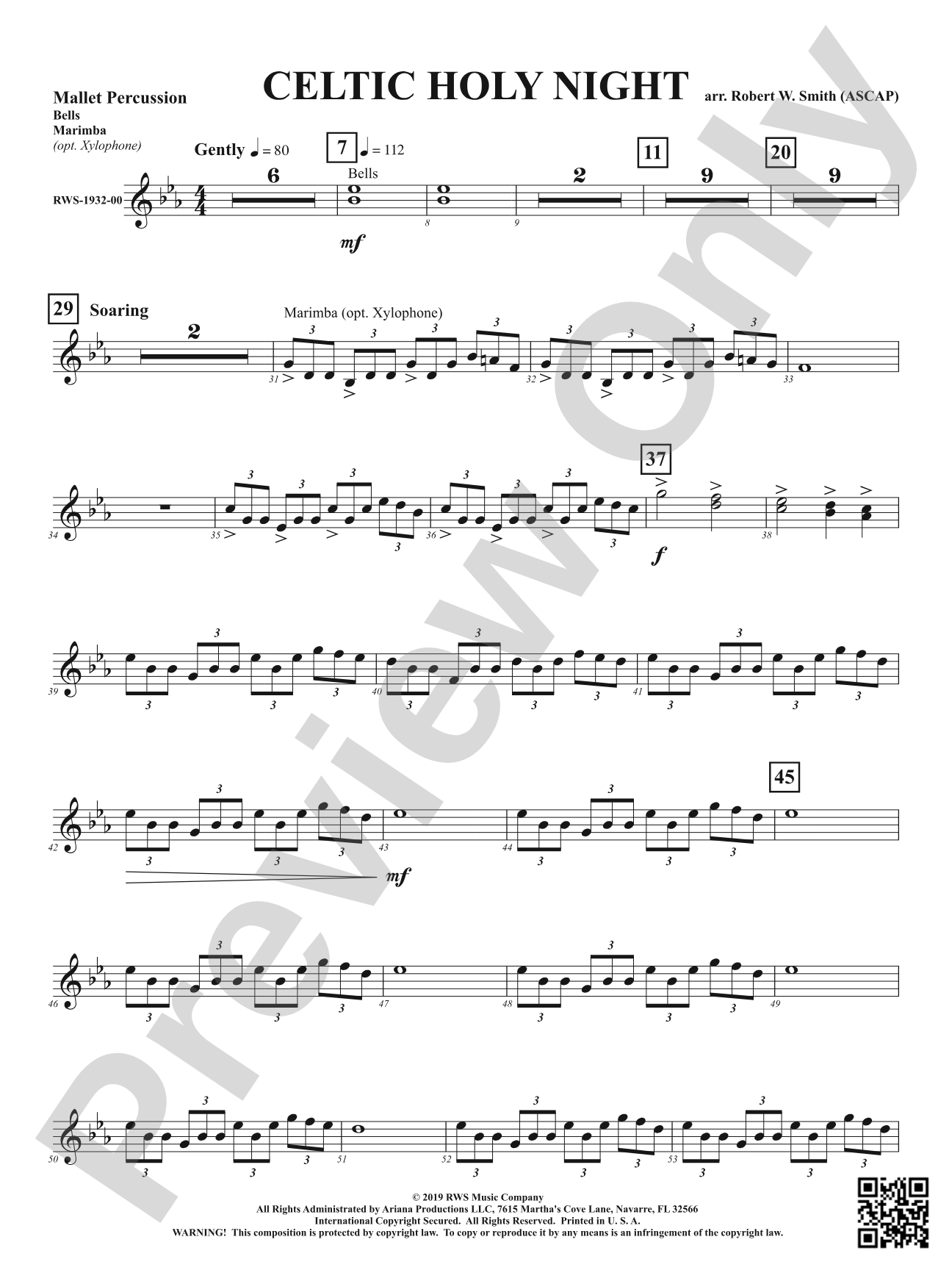 Celtic Holy Night: 1st Mallet Percussion