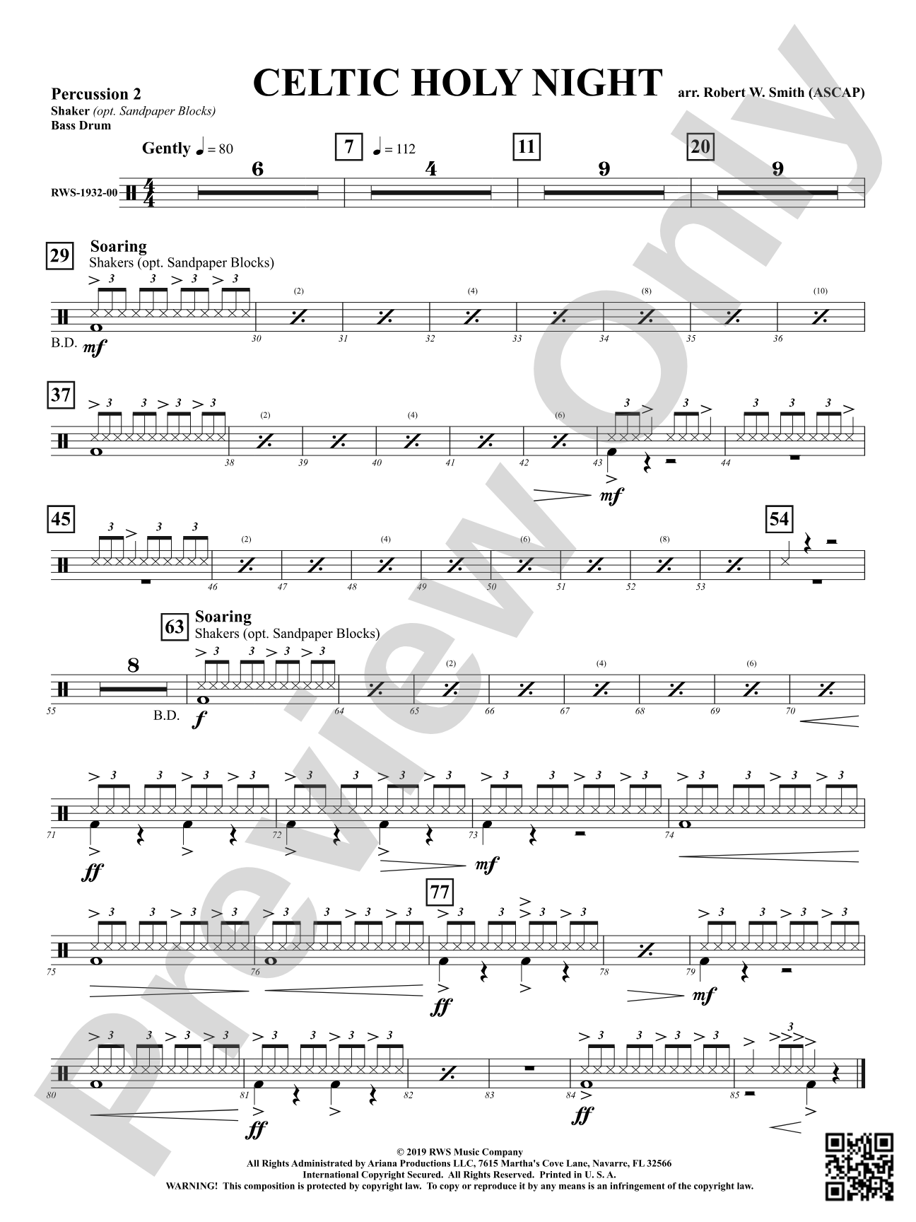 Celtic Holy Night: 2nd Percussion
