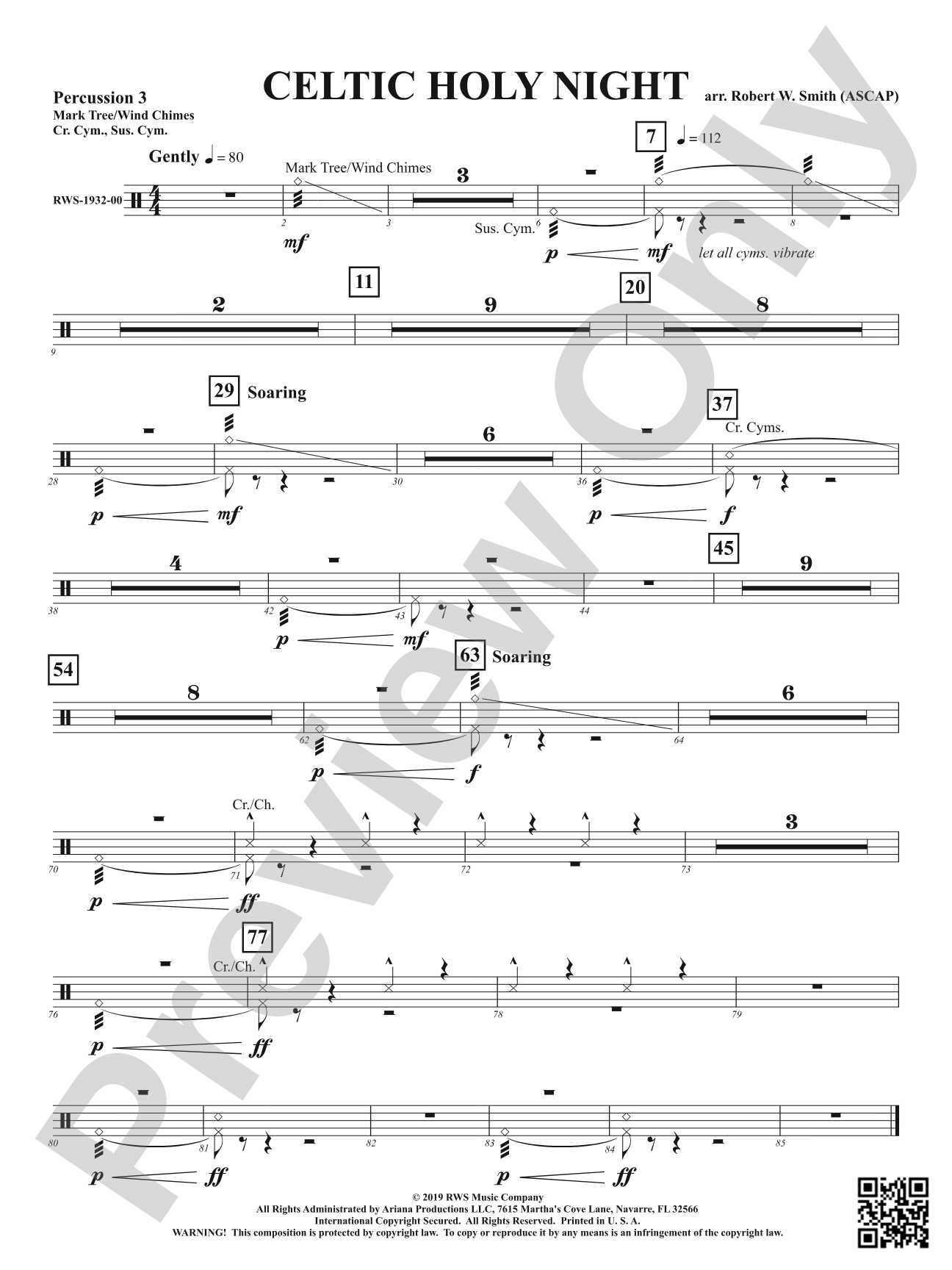 Celtic Holy Night: 3rd Percussion