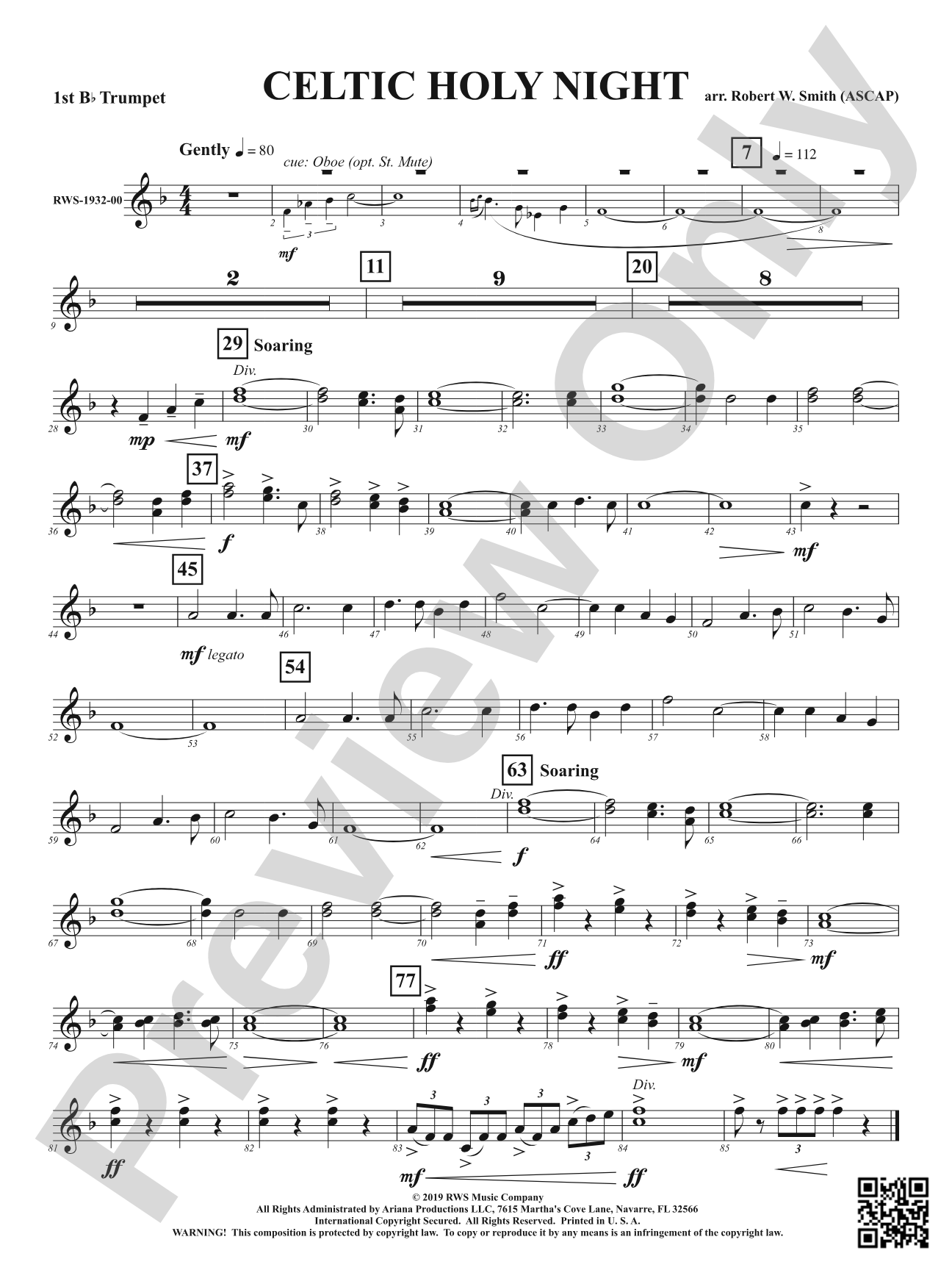 Celtic Holy Night: 1st B-flat Trumpet