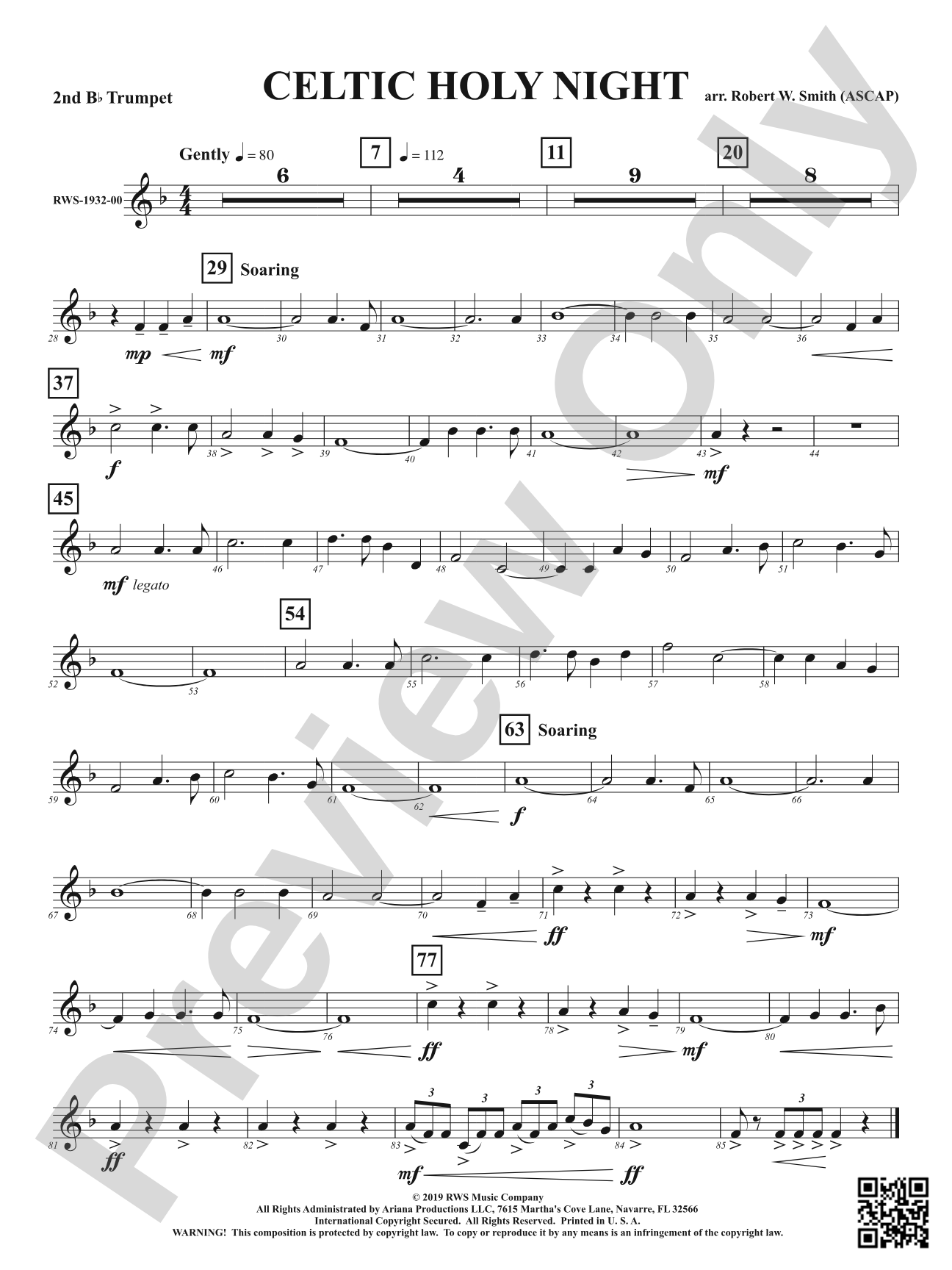 Celtic Holy Night: 2nd B-flat Trumpet