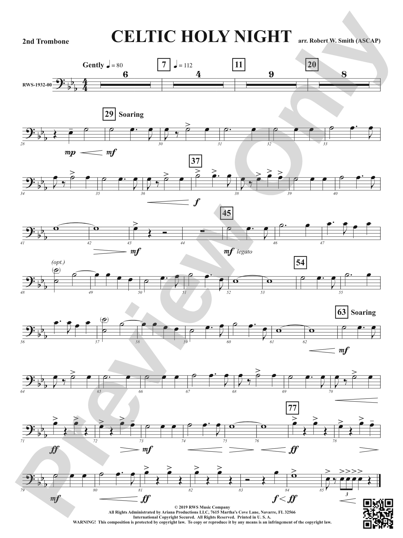 Celtic Holy Night: 2nd Trombone