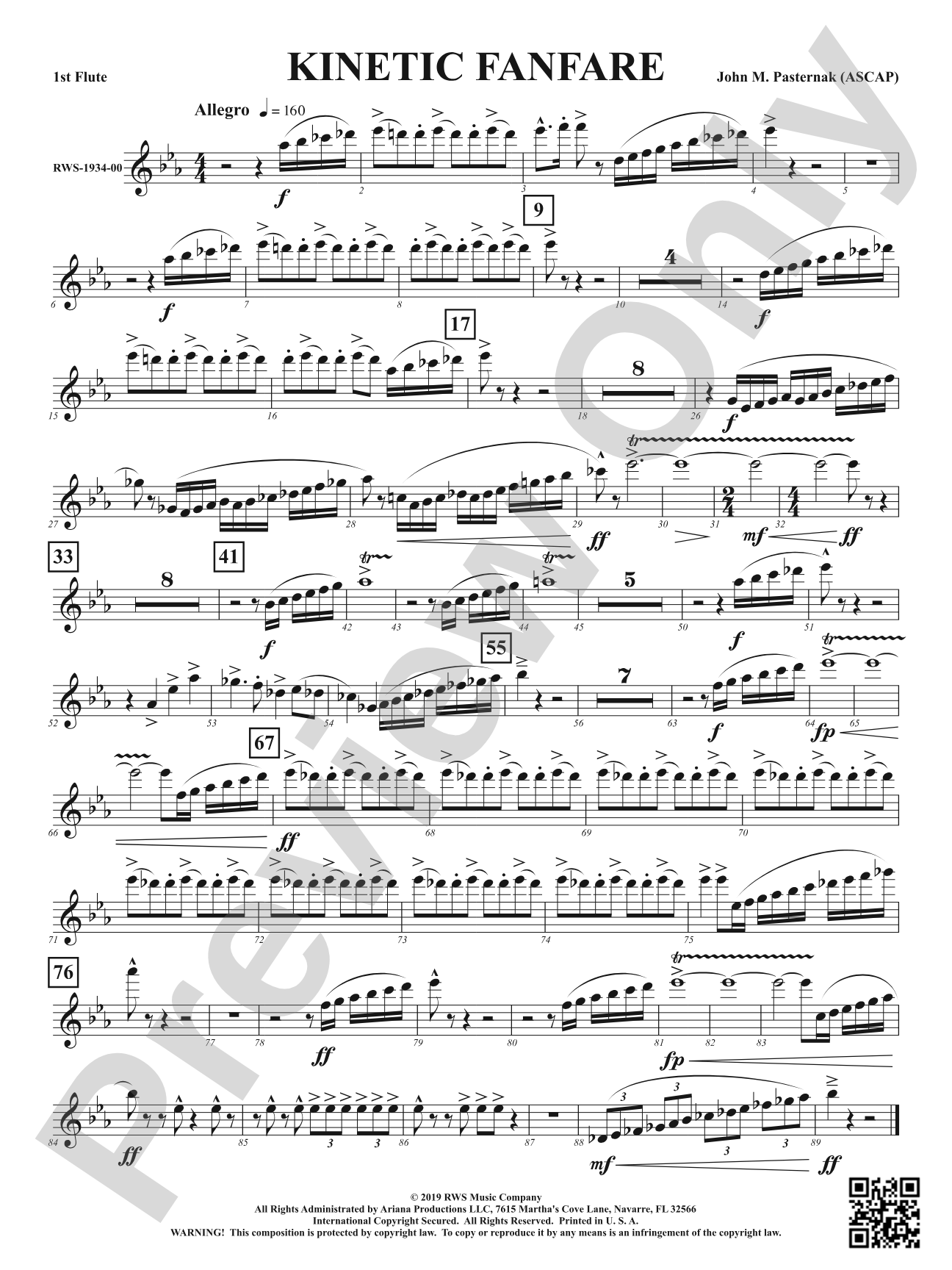 Kinetic Fanfare: 1st Flute