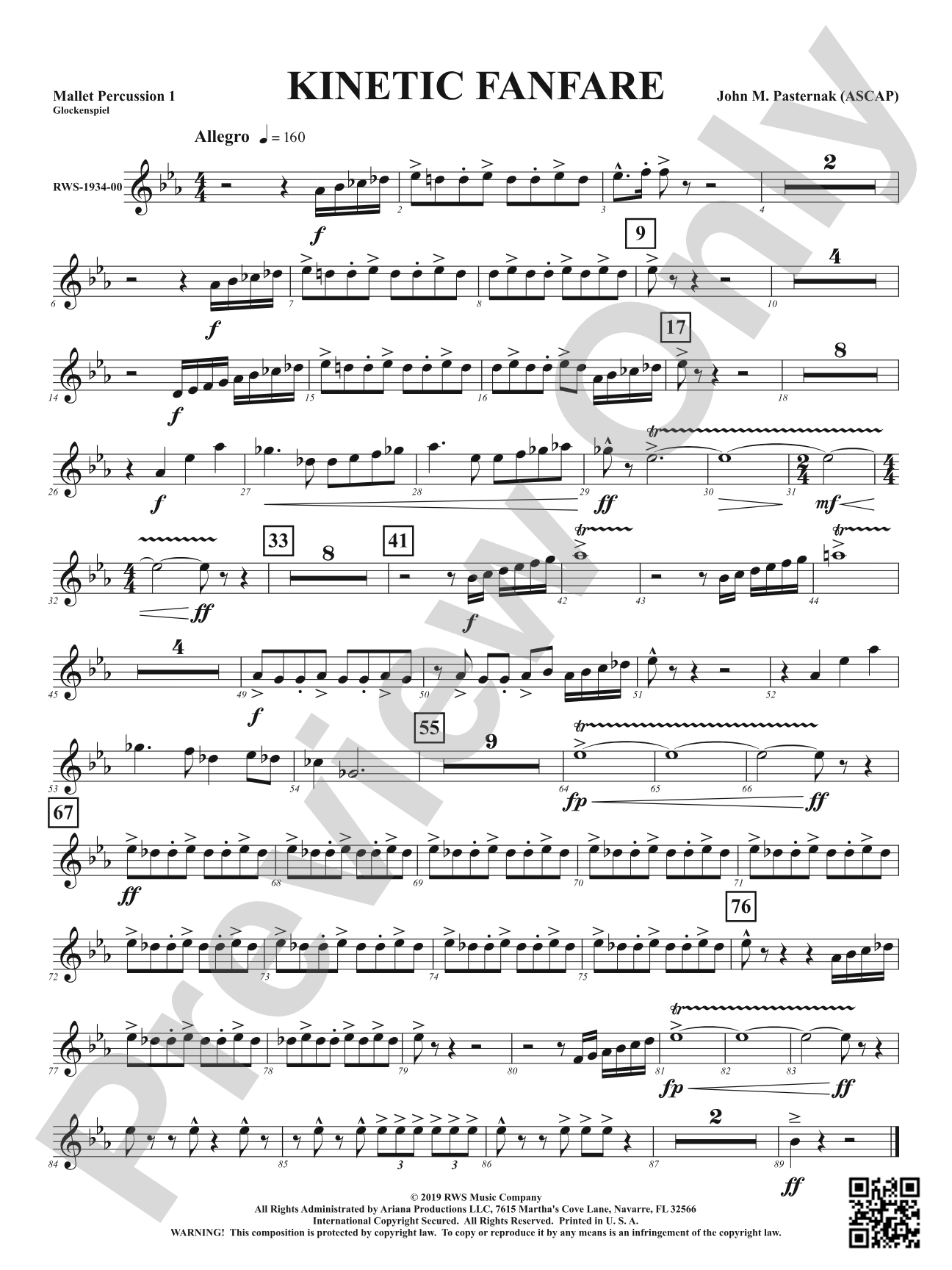 Kinetic Fanfare: 1st Mallet Percussion