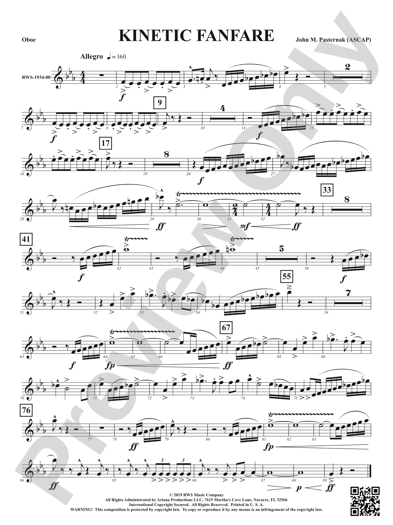 Kinetic Fanfare: Oboe